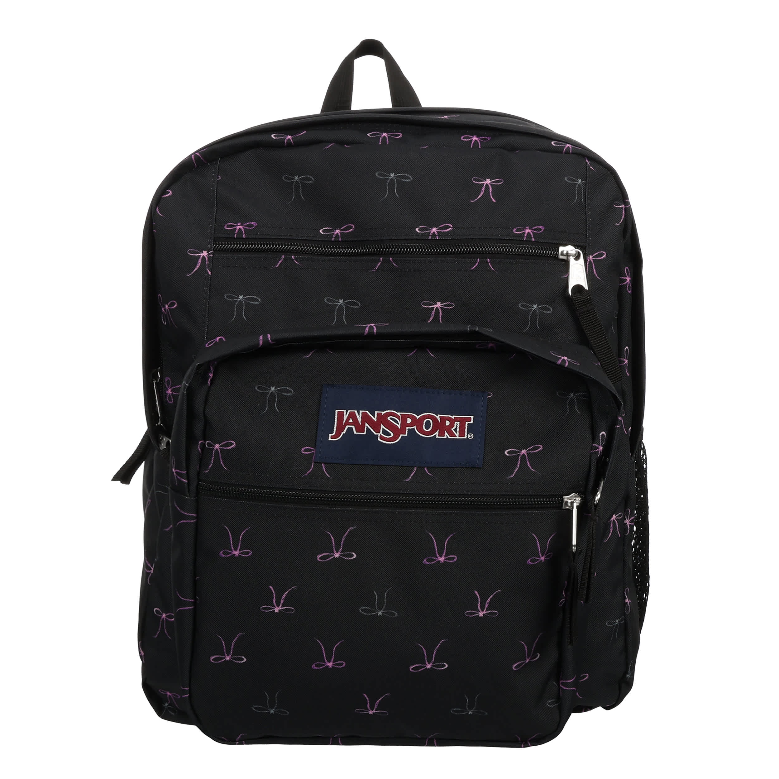 JANSPORT-UNISEX BAD BOWS BIG STUDENT BACKPACK-BLACK & PINK