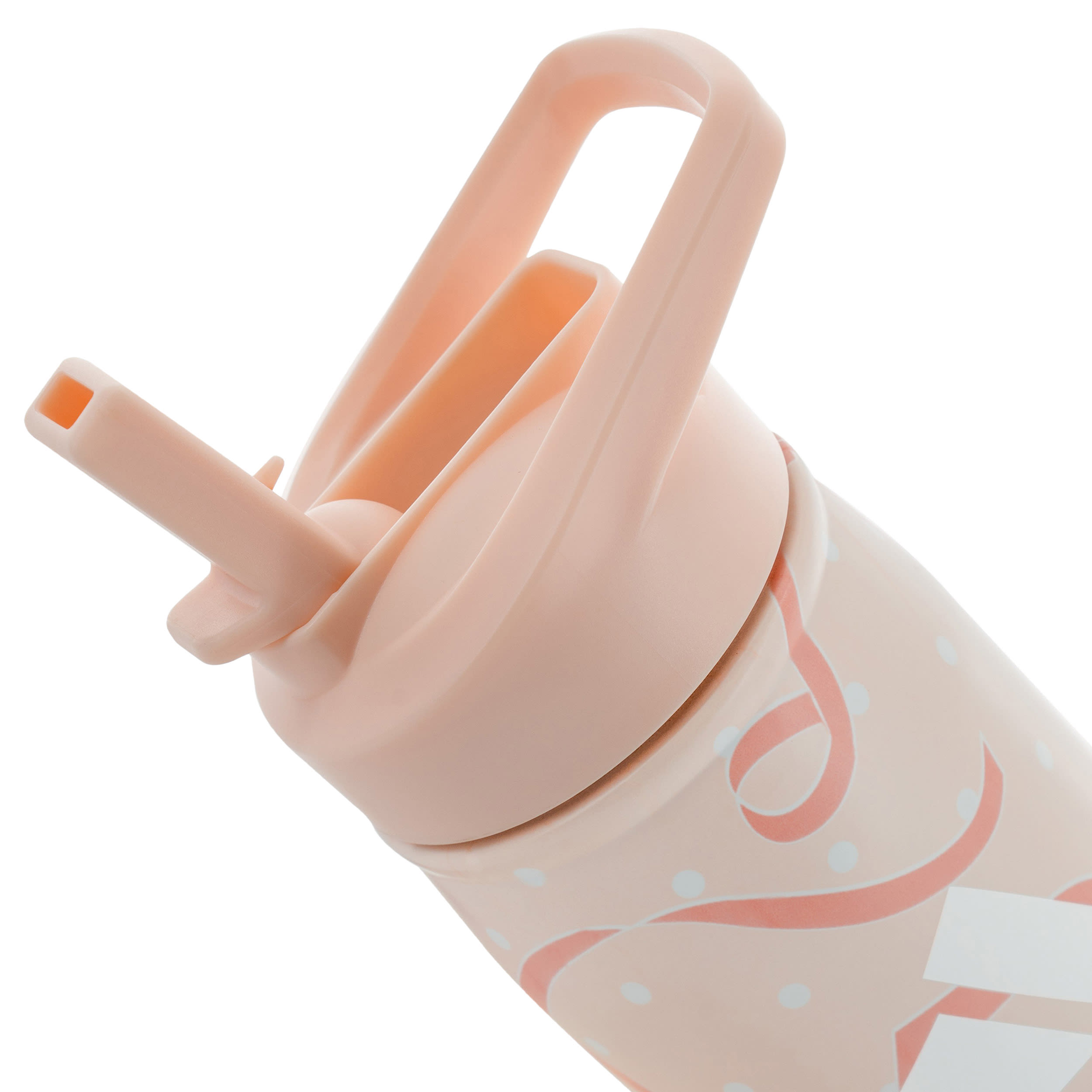 ADIDAS-UNISEX 20OZ STEEL STRAW WATER BOTTLE-PINK & 