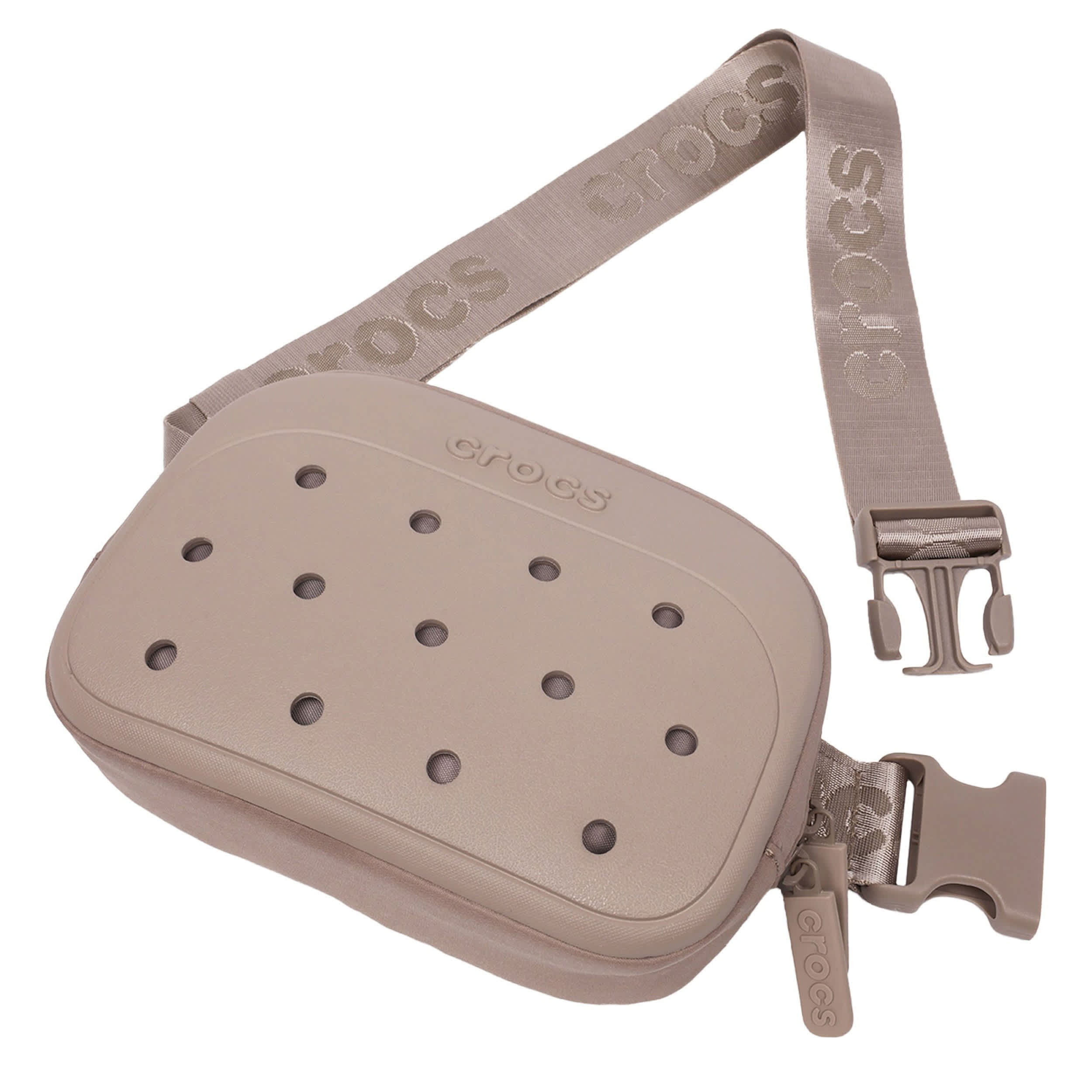 CROCS-UNISEX CLASSIC BELT BAG-TAUPE & 