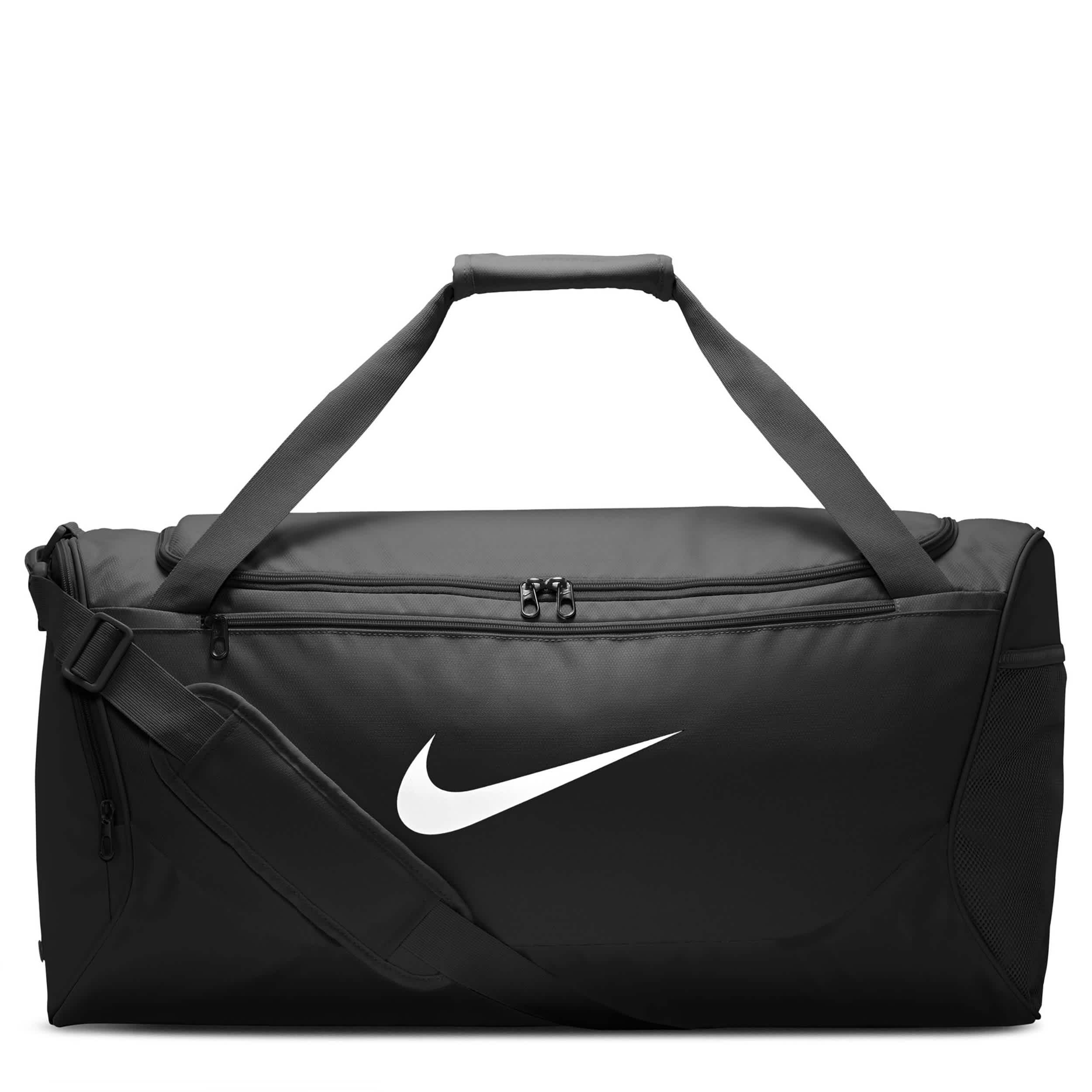 NIKE-UNISEX BRASILIA 60L DUFFEL BAG-BLACK & WHITE