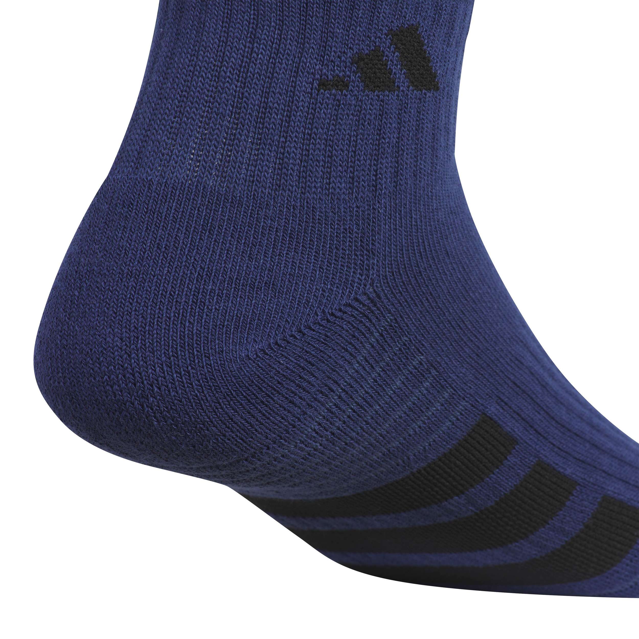 ADIDAS-MENS LARGE CUSHIONED QUARTER SOCKS 3 PAIRS-ASSORTED & 