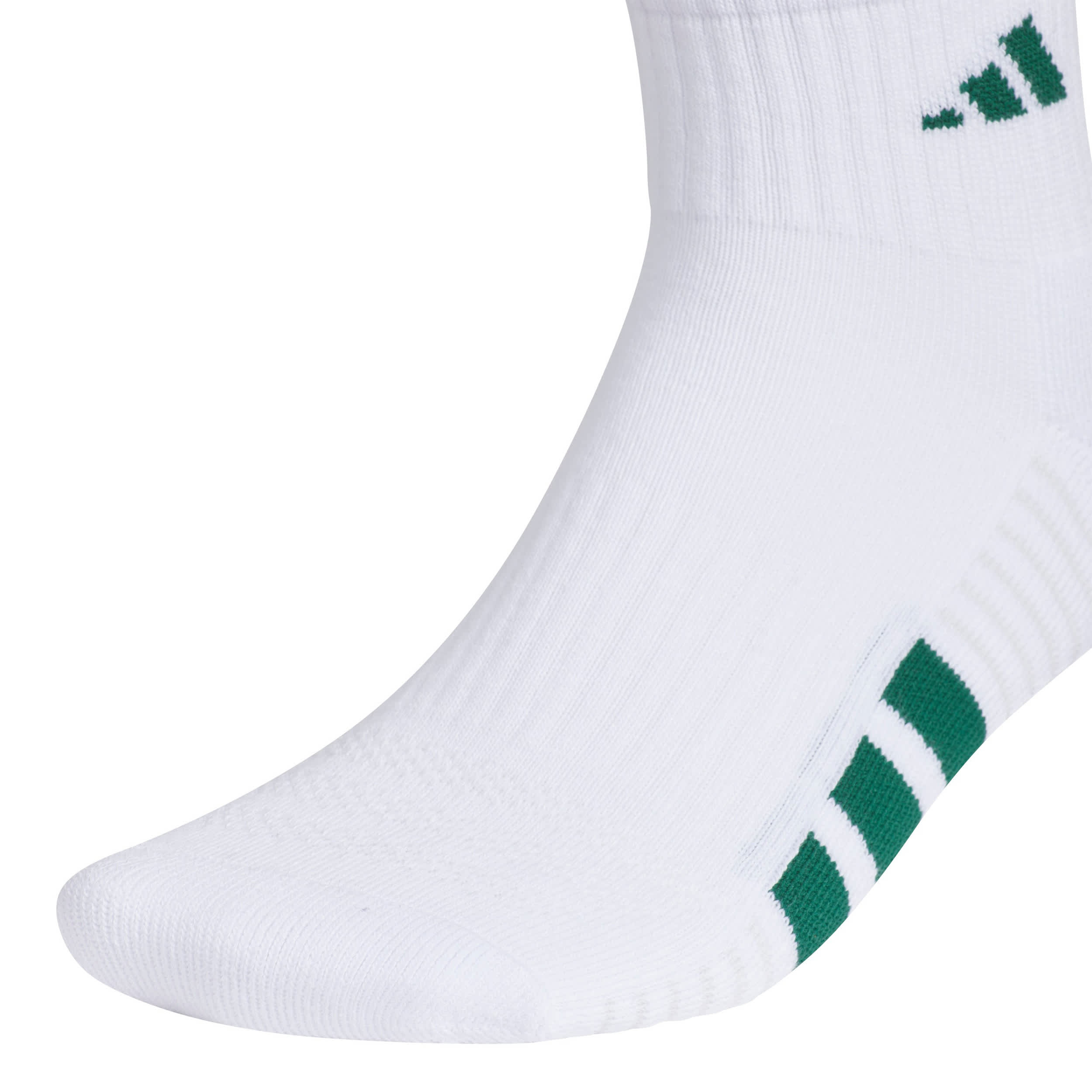 ADIDAS-MENS LARGE CUSHIONED QUARTER SOCKS 3 PAIRS-ASSORTED & 