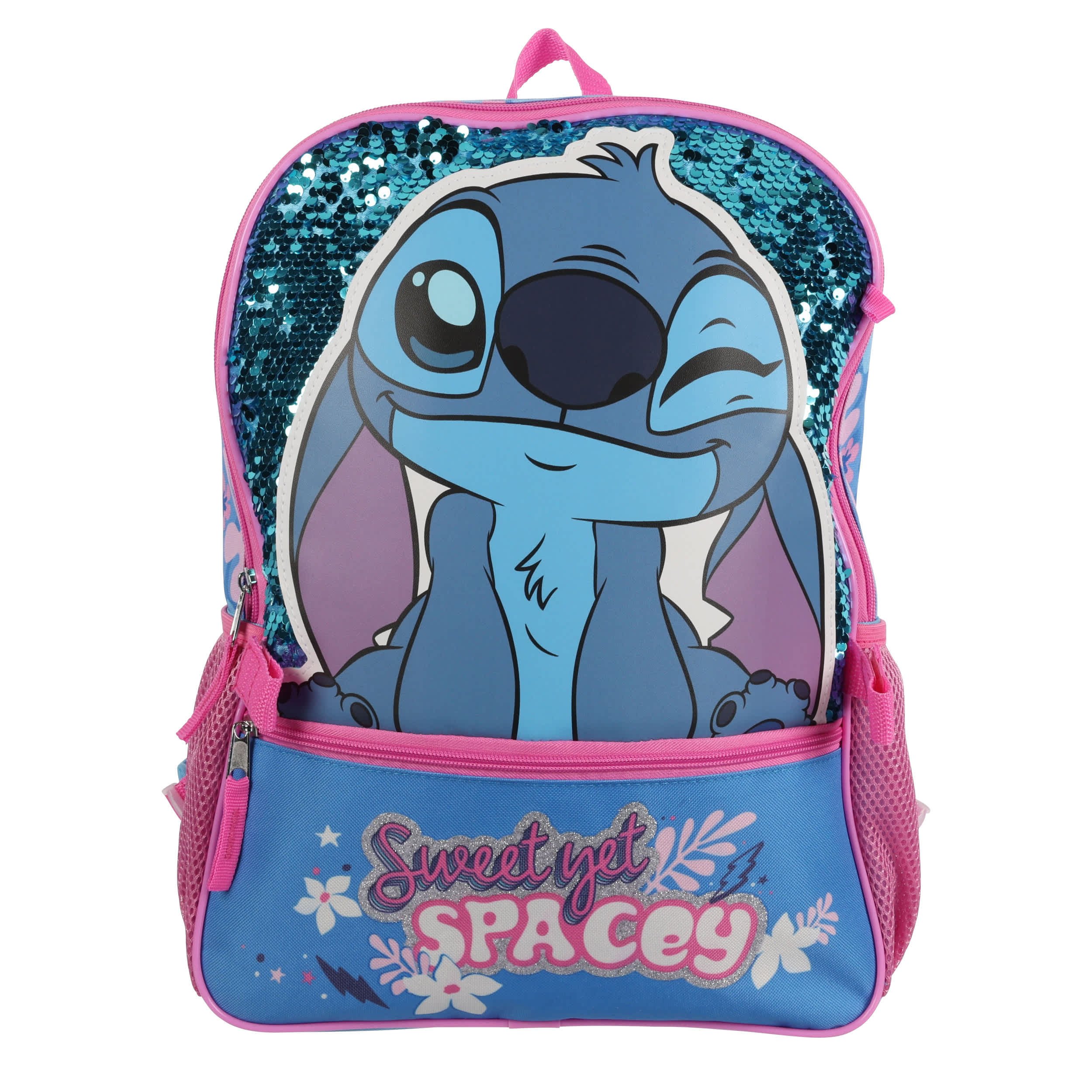LILO & STITCH-GIRLS 5 PIECE STITCH BACKPACK SET-BLUE & PINK