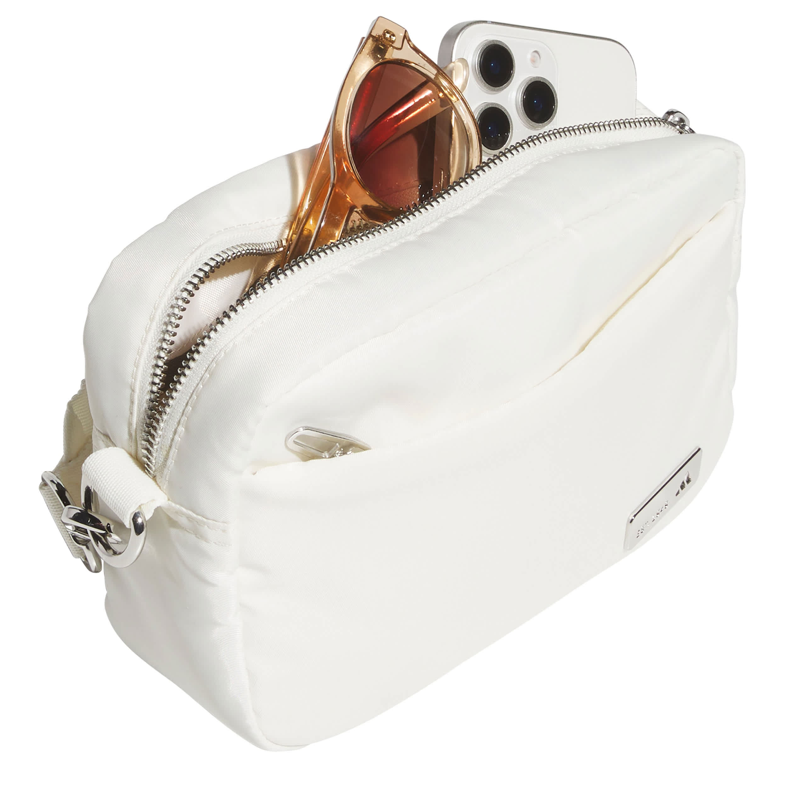 ADIDAS-WOMENS LUXE CROSSBODY BAG-OFF WHITE & 
