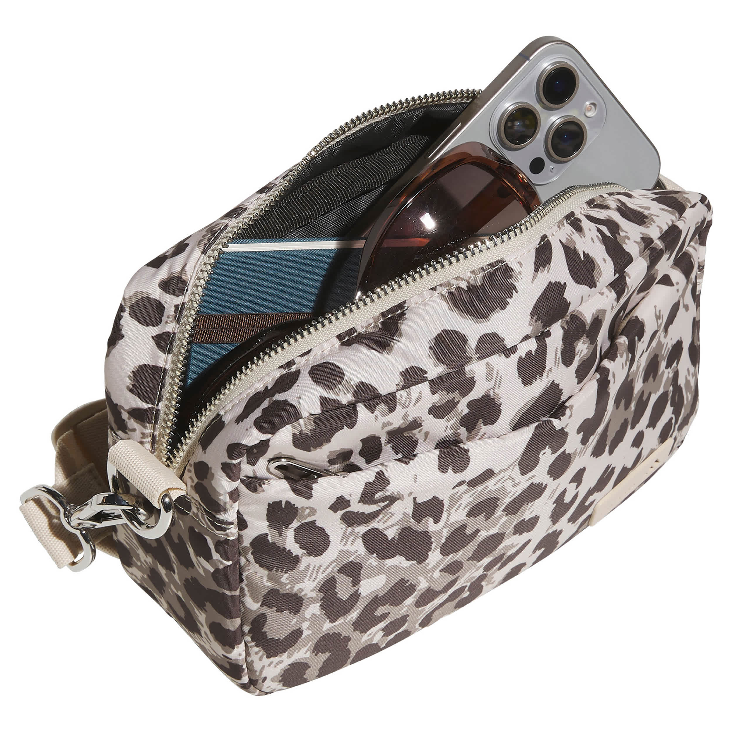ADIDAS-WOMENS LUXE CROSSBODY BAG-LEOPARD & 