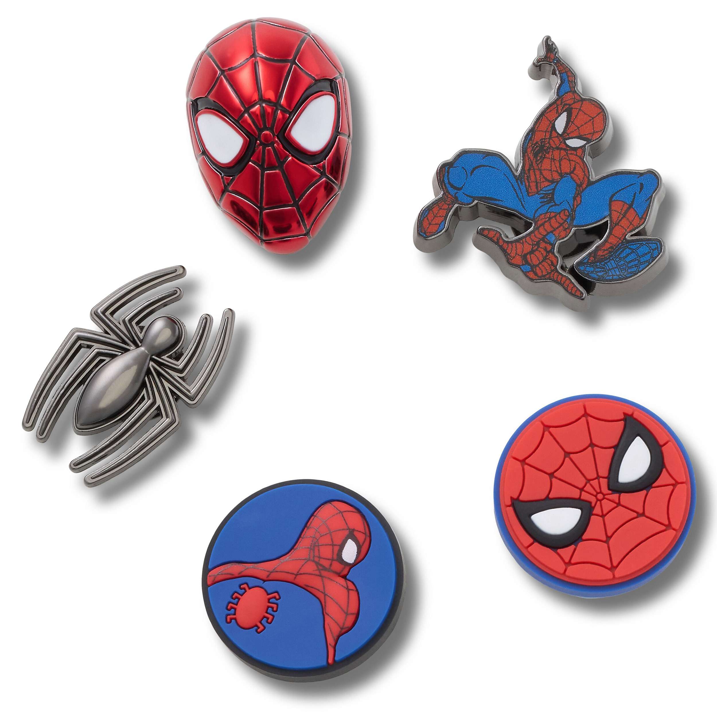 CROCS-UNISEX SPIDERMAN 5 PACK JIBBITZ-ASSORTED & 