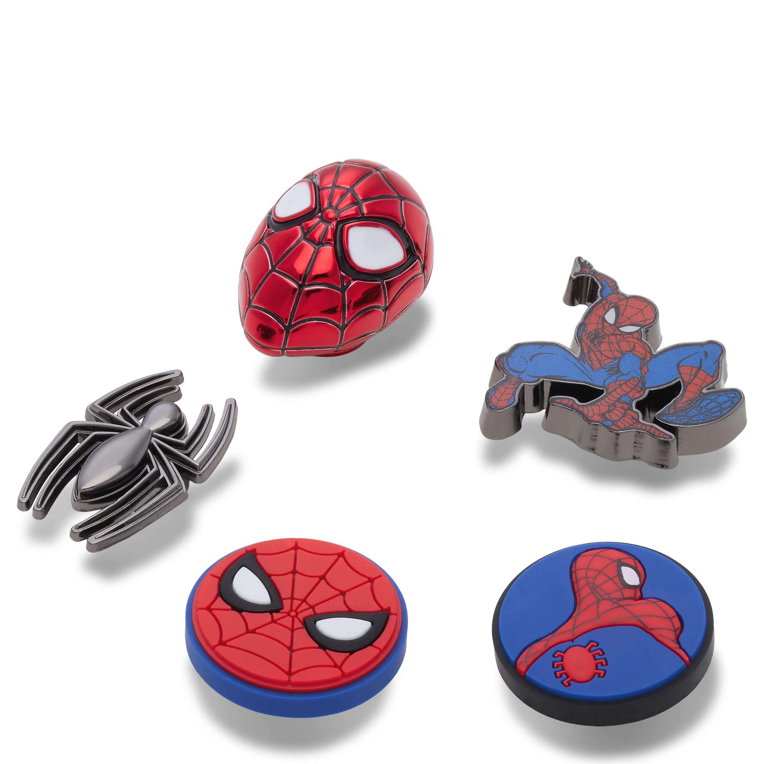 CROCS-UNISEX SPIDERMAN 5 PACK JIBBITZ-ASSORTED & 