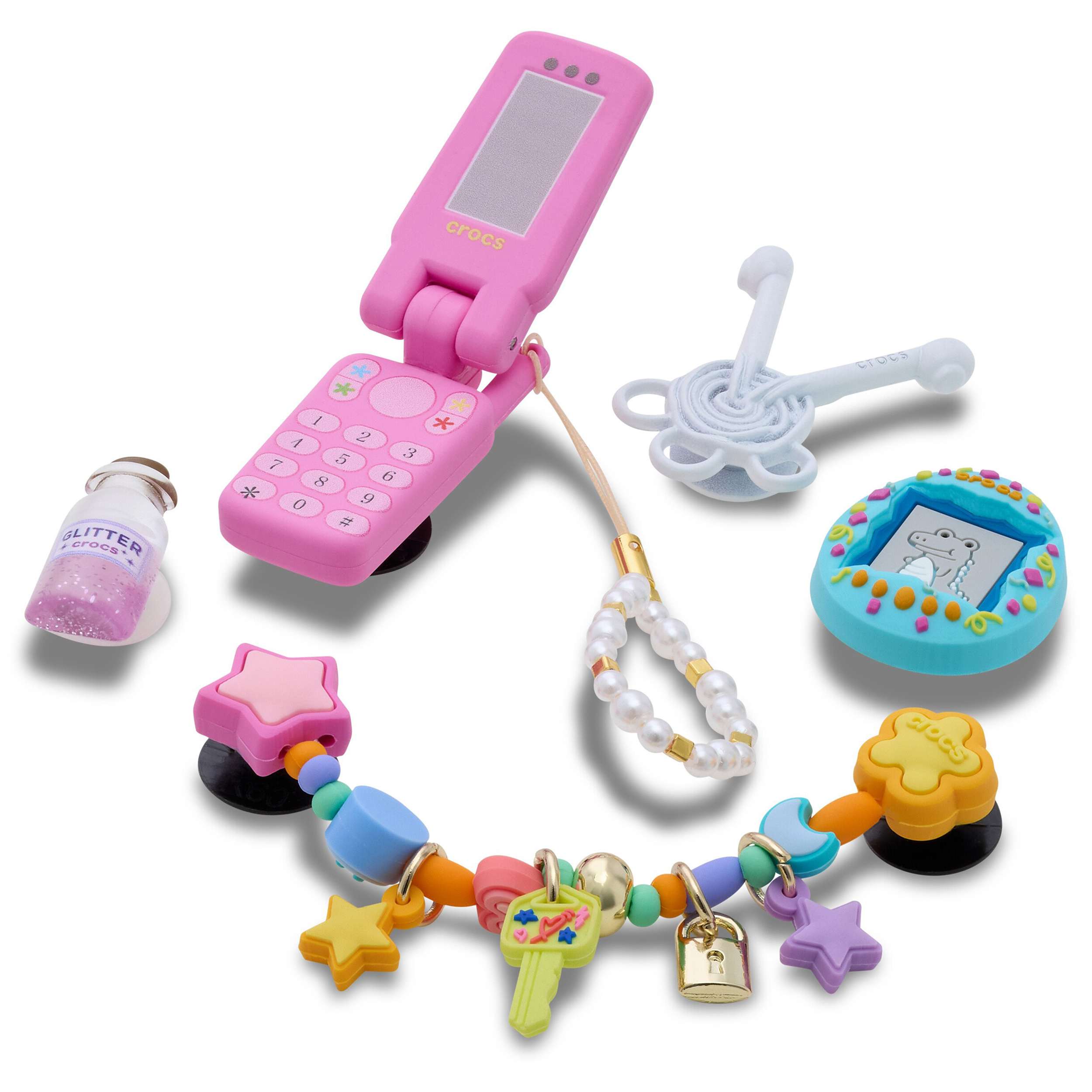 CROCS-UNISEX GIRLY JUNK DRAWER 5 PACK JIBBITZ-ASSORTED & 
