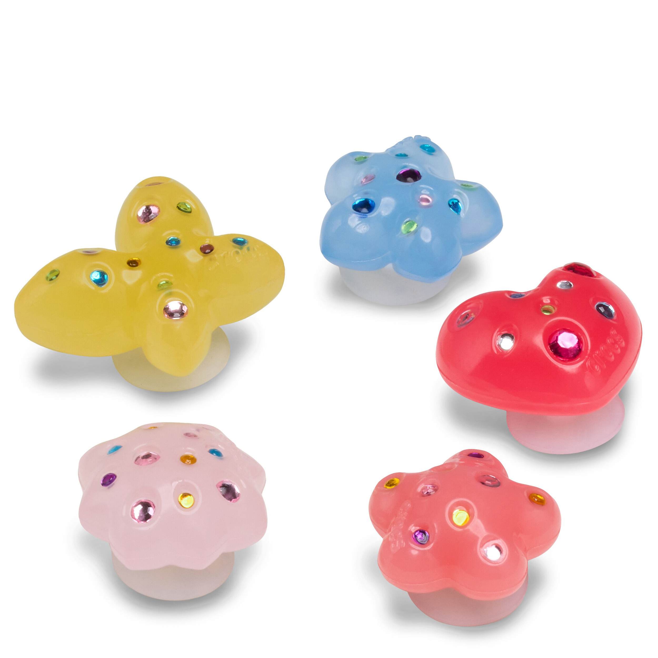 CROCS-UNISEX DAINTY GEM FLORAL 5 PACK JIBBITZ-ASSORTED & 