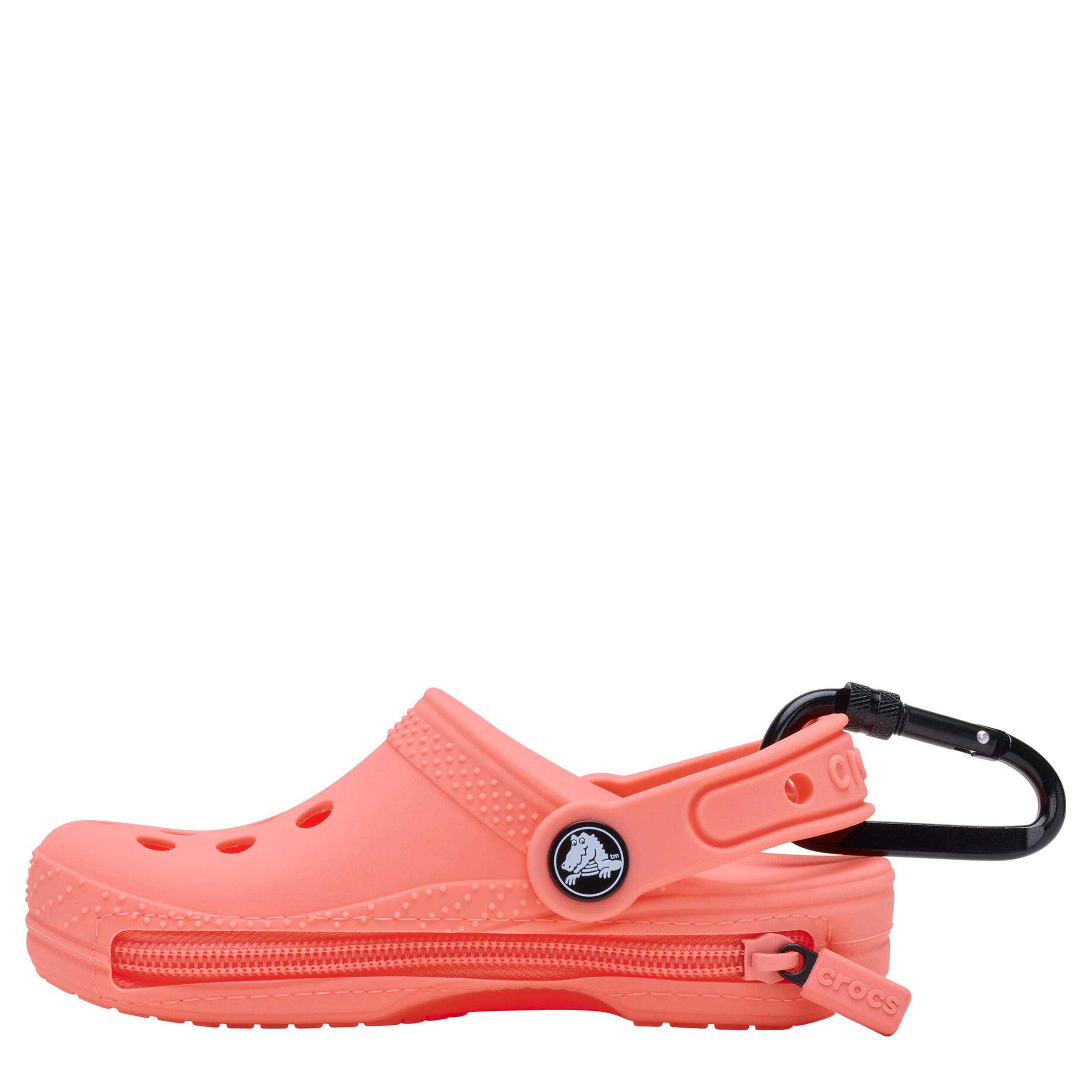 CROCS-UNISEX CLASSIC CLOG POUCH BAG CHARM-PINK & 