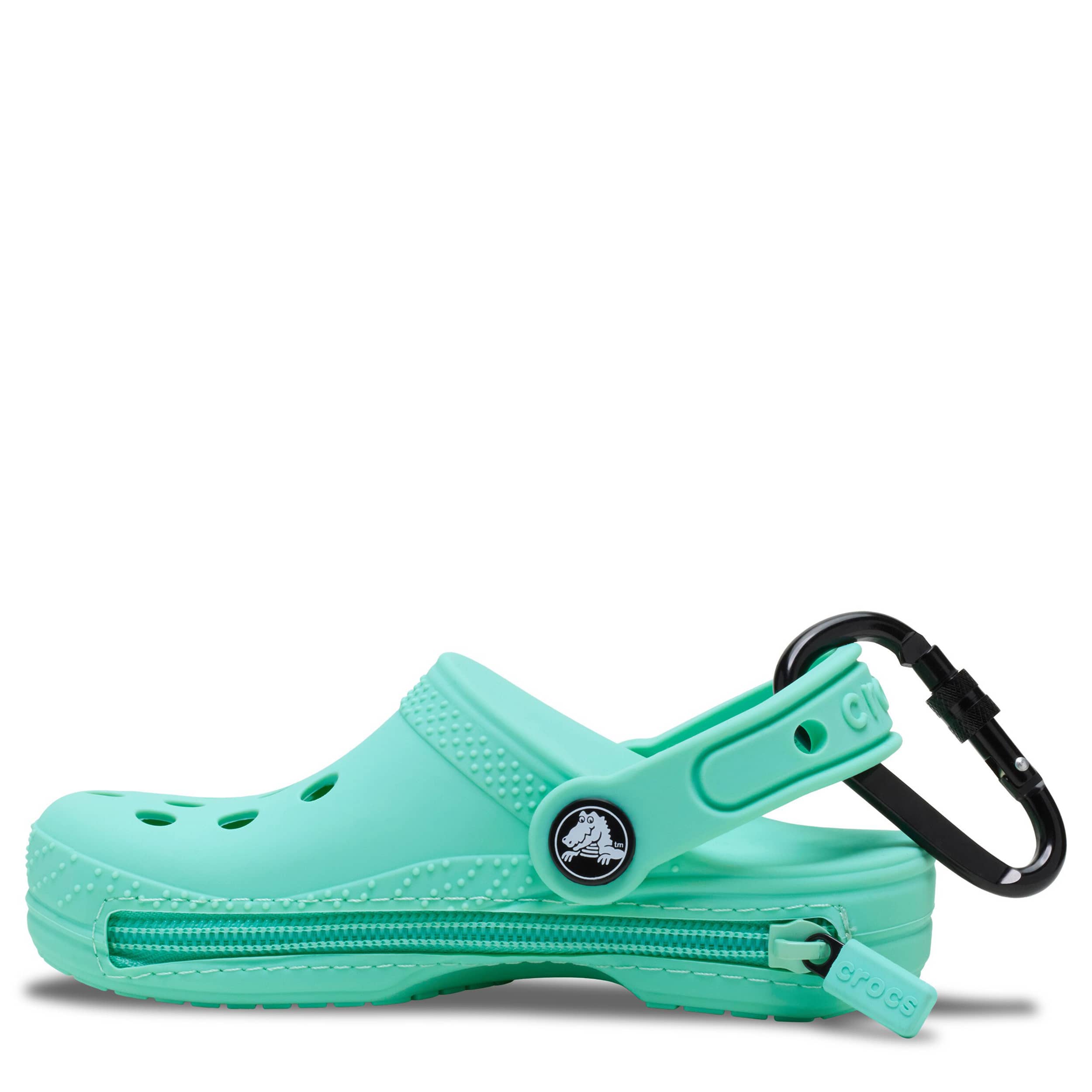 CROCS-UNISEX CLASSIC CLOG POUCH BAG CHARM-TURQUOISE & 