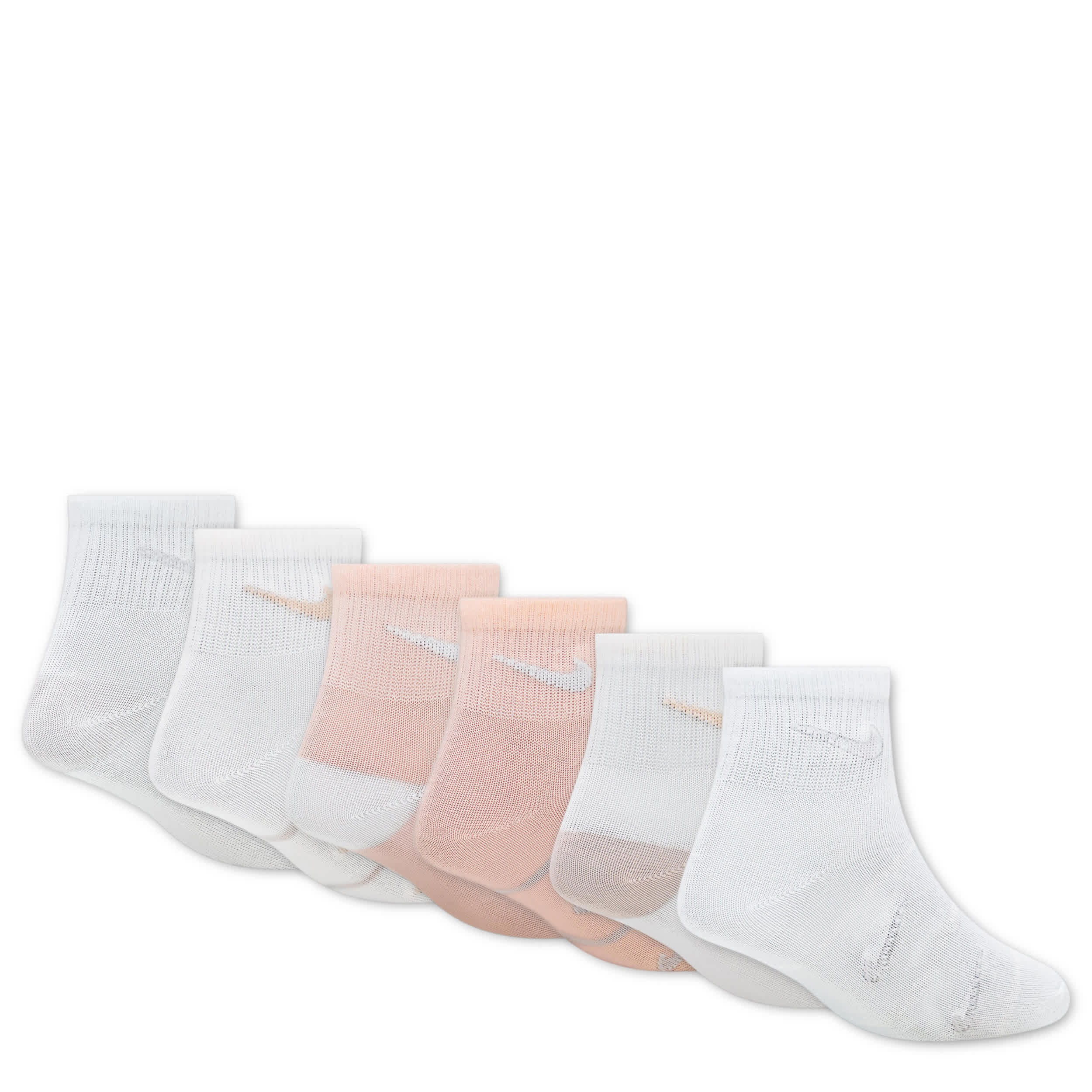 NIKE-GIRLS QUARTER SOCKS 6 PAIRS-ASSORTED & 