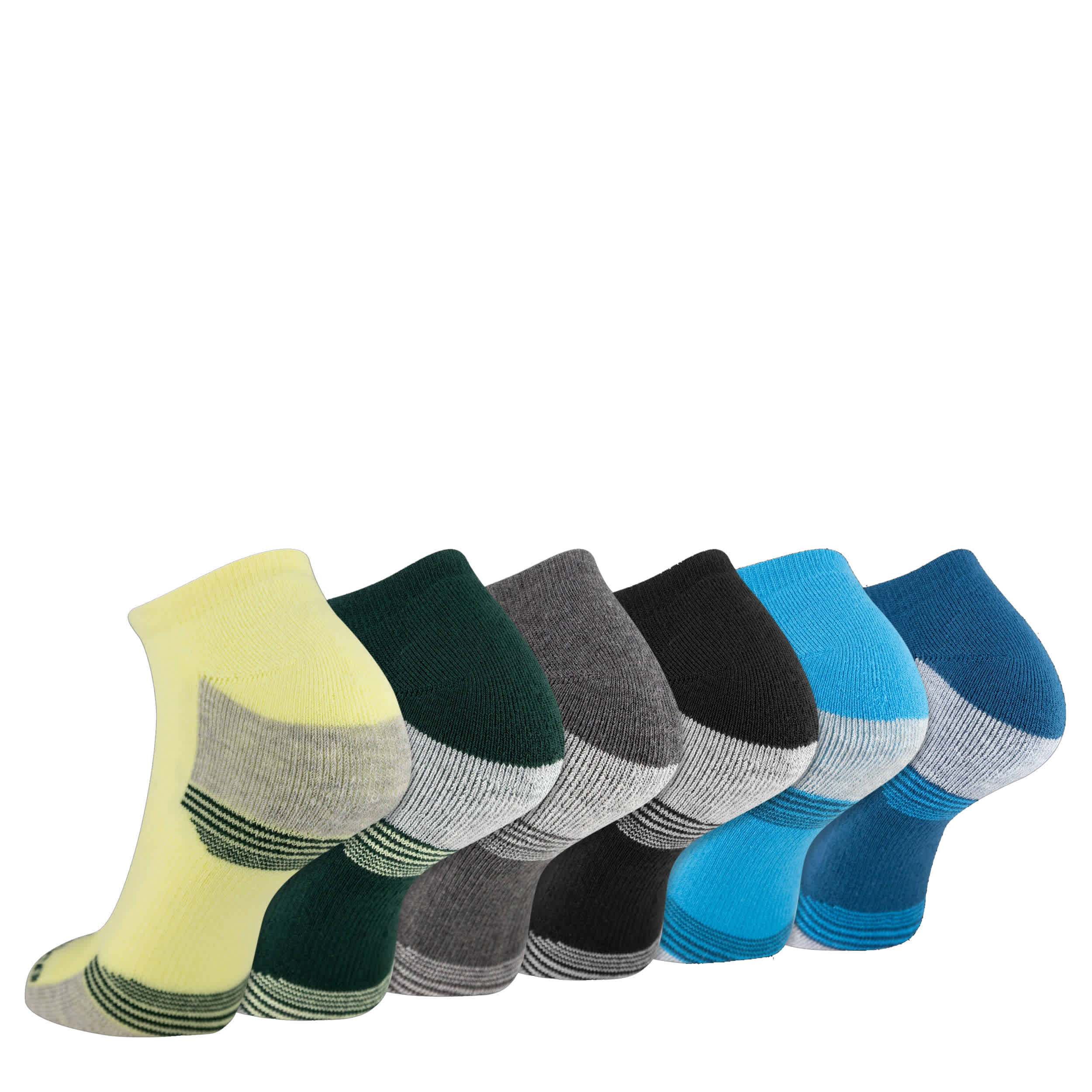 NEW BALANCE-MENS LARGE PERFORMANCE CUSHION NO SHOW SOCKS 6 PAIRS-ASSORTED & 