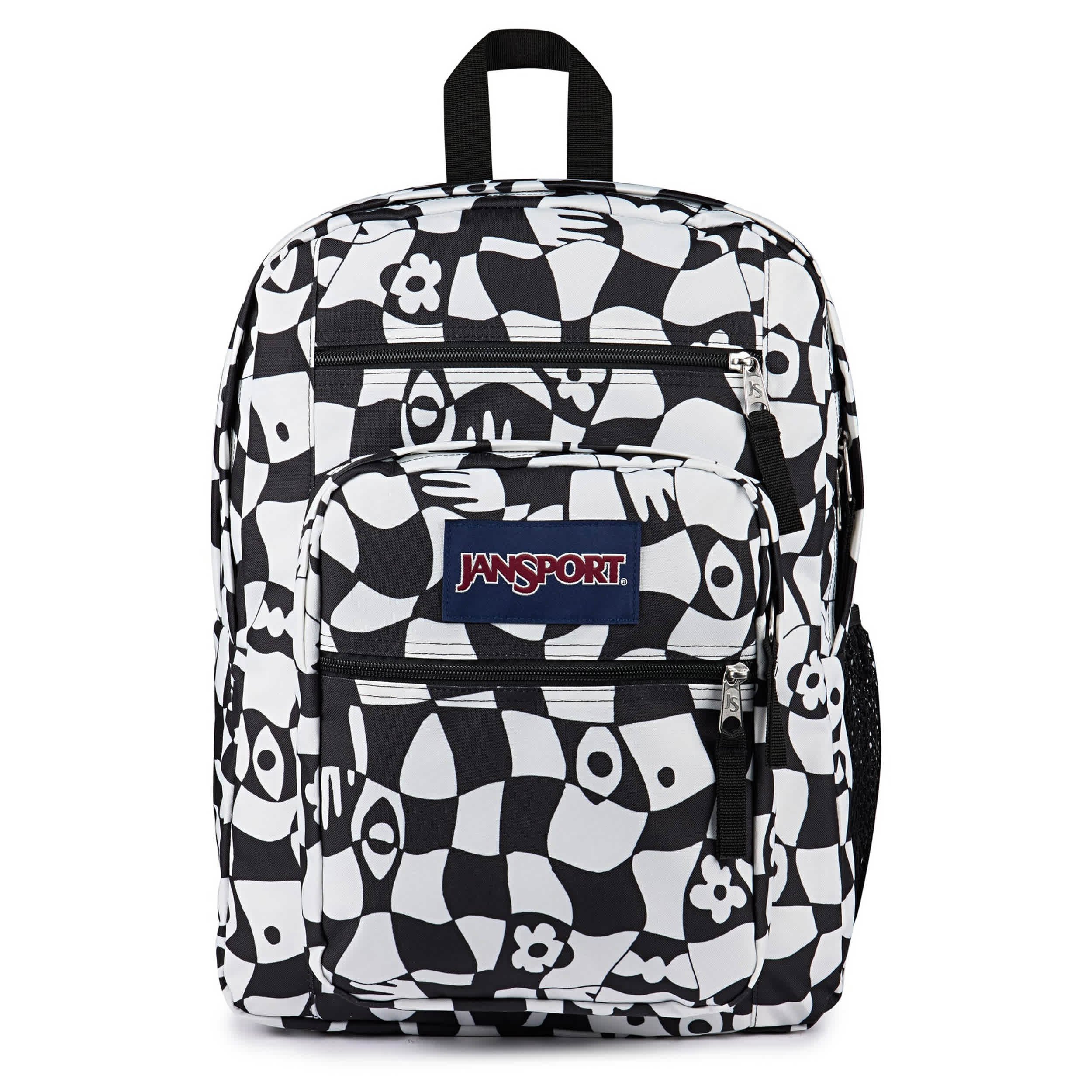 JANSPORT-UNISEX BIG STUDENT BACKPACK-BLACK & WHITE