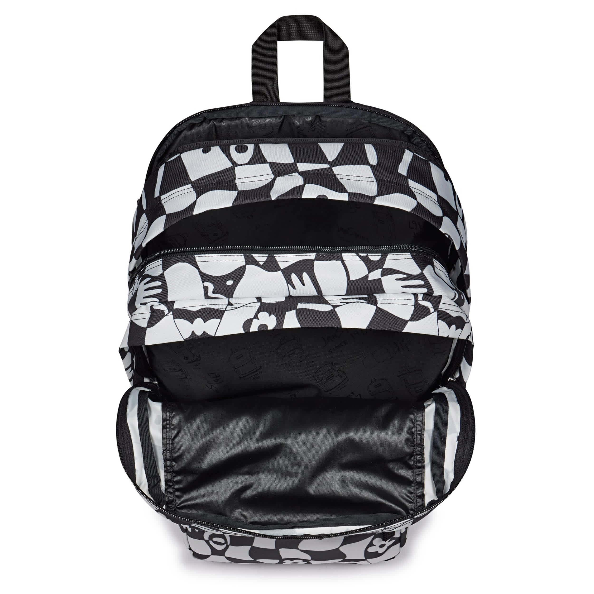 JANSPORT-UNISEX BIG STUDENT BACKPACK-BLACK & WHITE