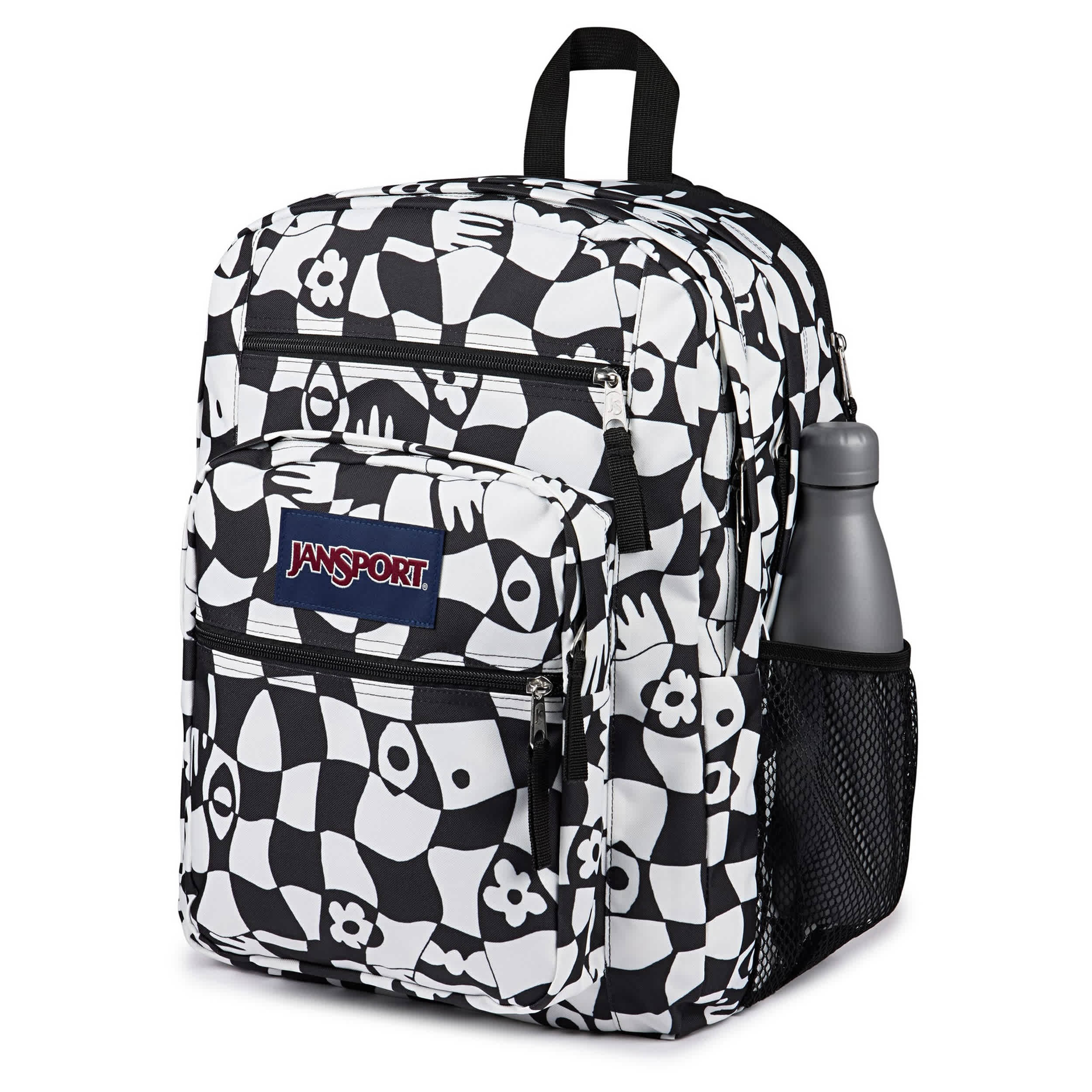 JANSPORT-UNISEX BIG STUDENT BACKPACK-BLACK & WHITE