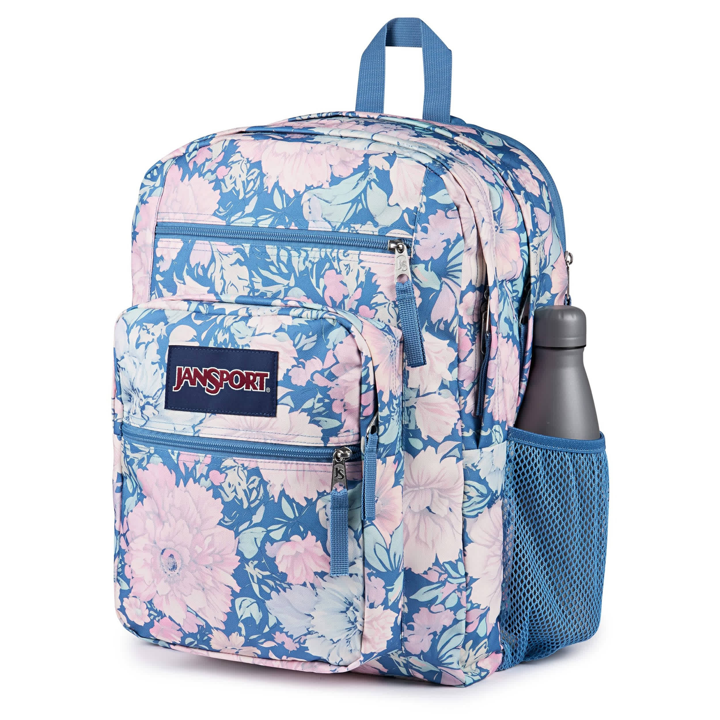 JANSPORT-UNISEX BIG STUDENT BACKPACK-BLUE & PINK
