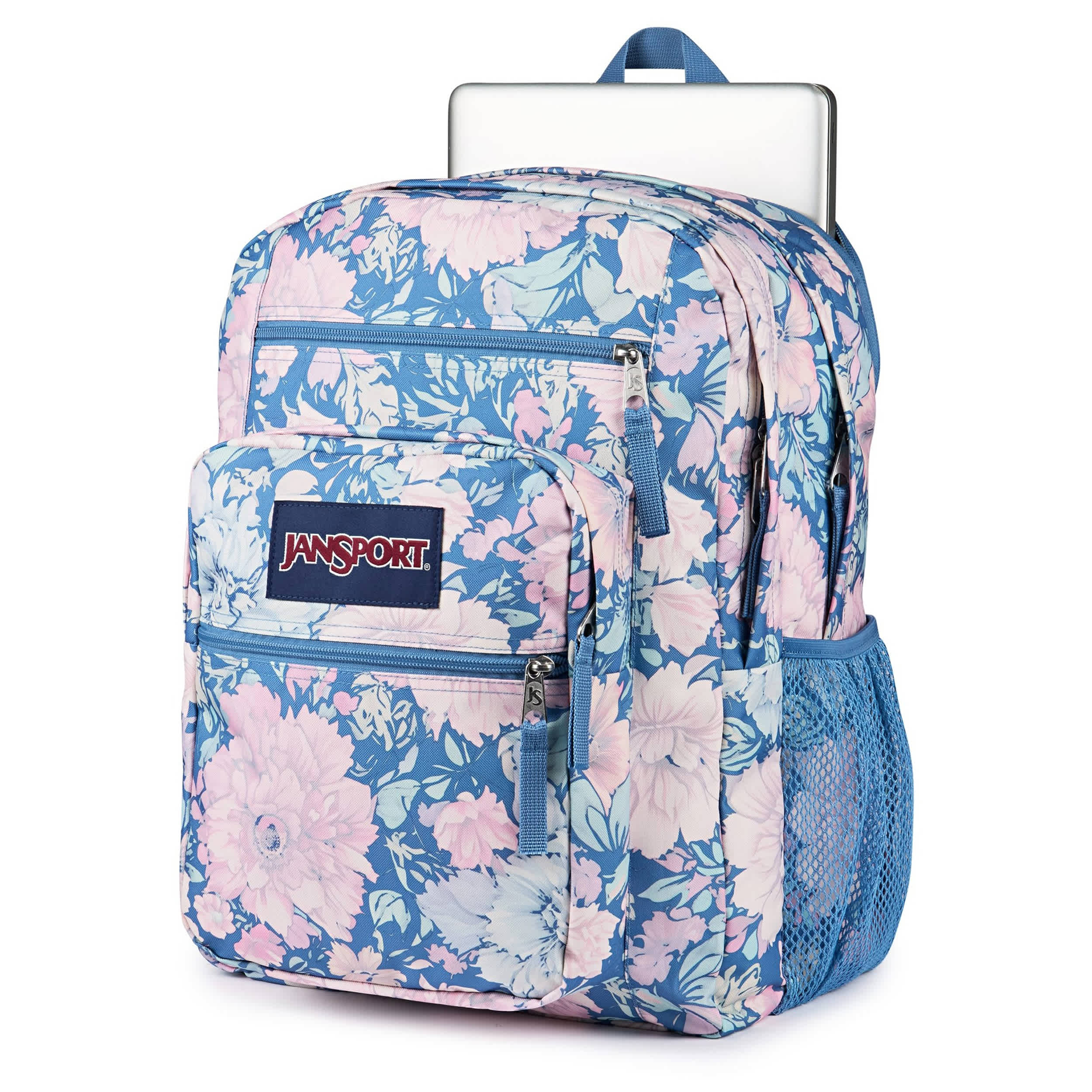 JANSPORT-UNISEX BIG STUDENT BACKPACK-BLUE & PINK