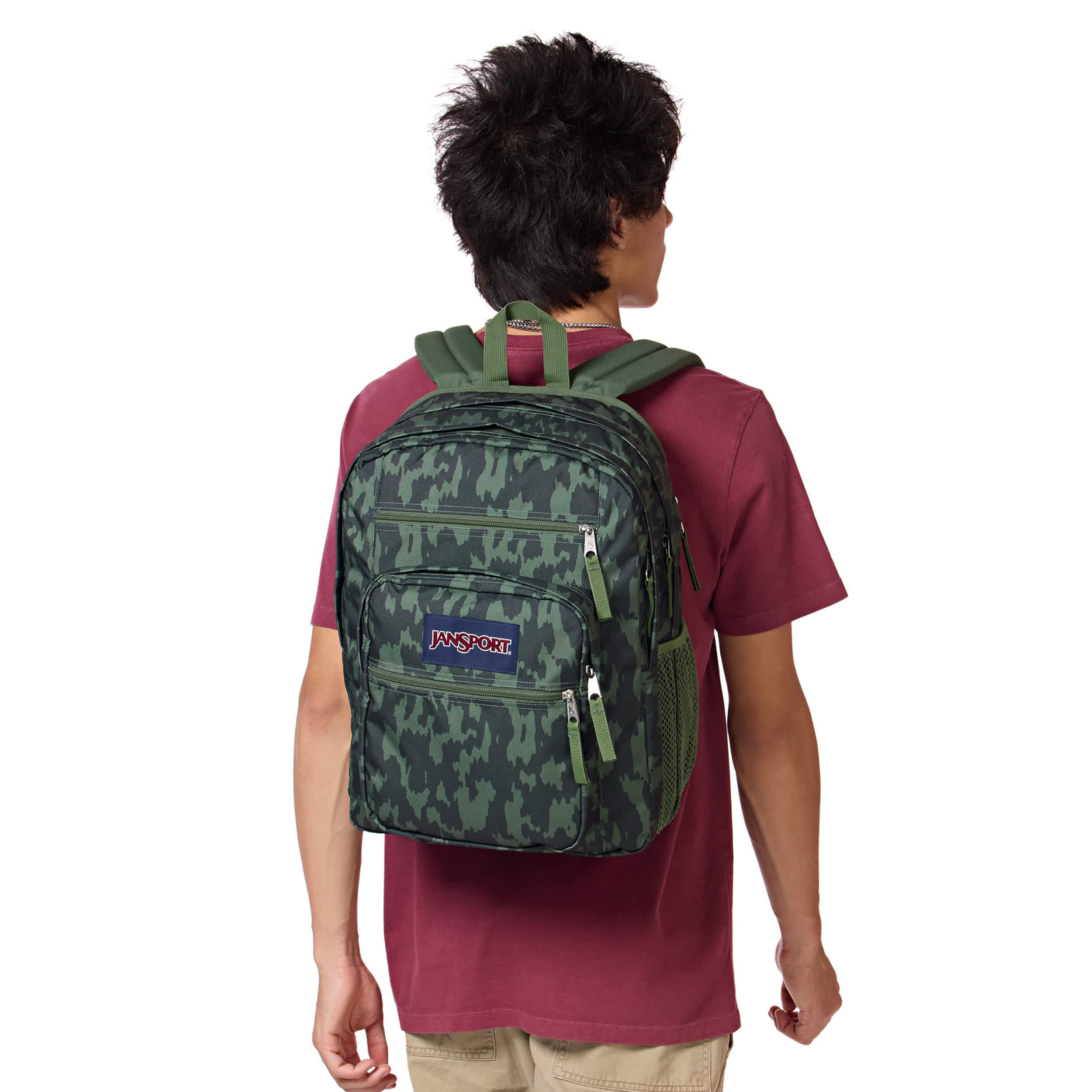 JANSPORT-UNISEX BIG STUDENT BACKPACK-CAMO & 