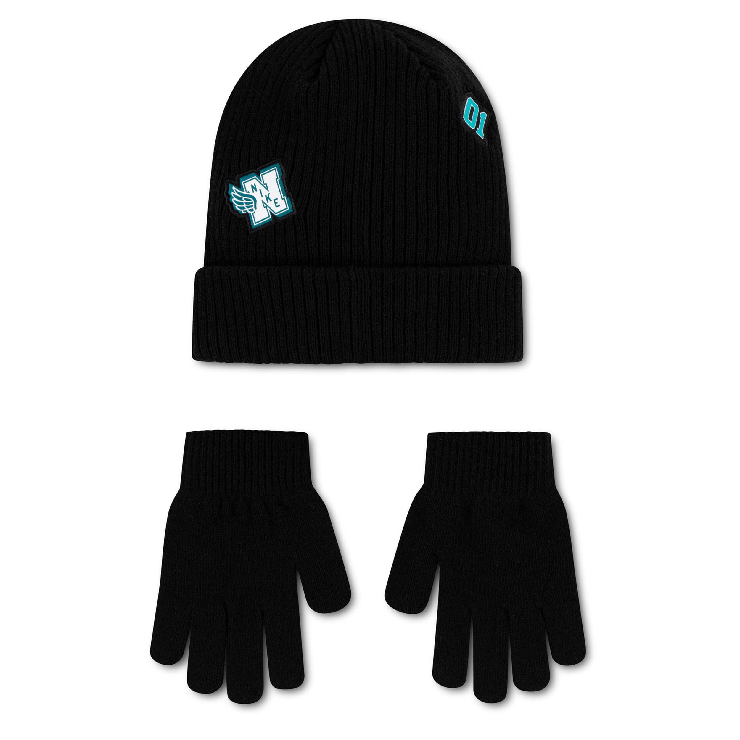 NIKE-BOYS BEANIE SET-BLACK & ASSORTED