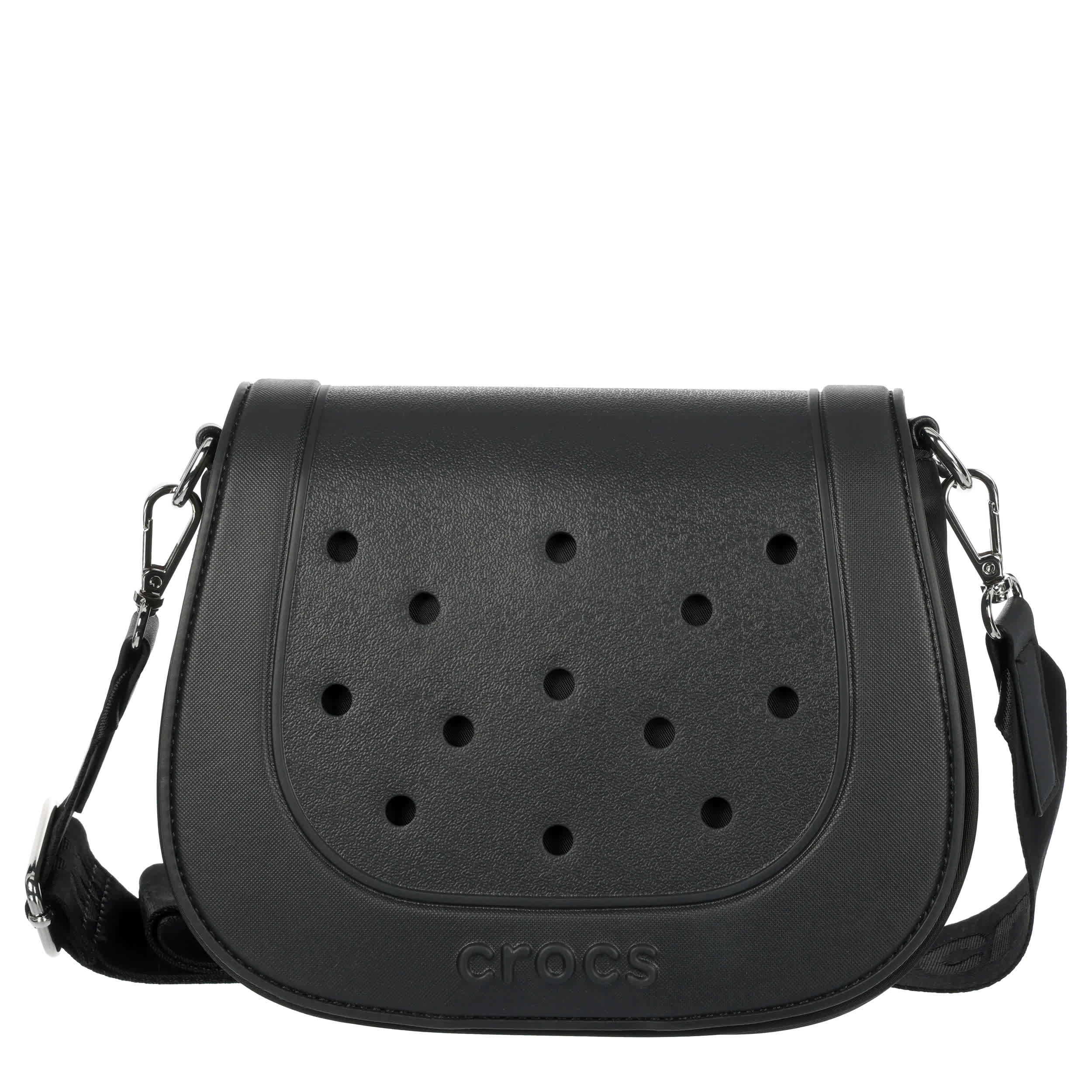 CROCS-UNISEX EVA FOAM FLAP CROSSBODY BAG-BLACK & 