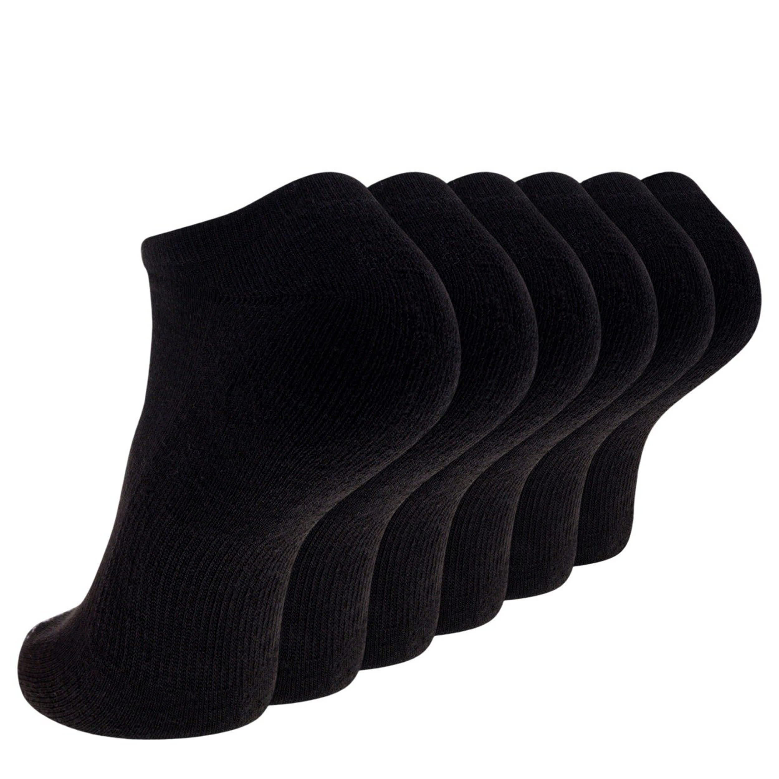 NEW BALANCE-WOMENS PERFORMANCE CUSHION NO SHOW SOCKS 6 PAIRS-BLACK & WHITE