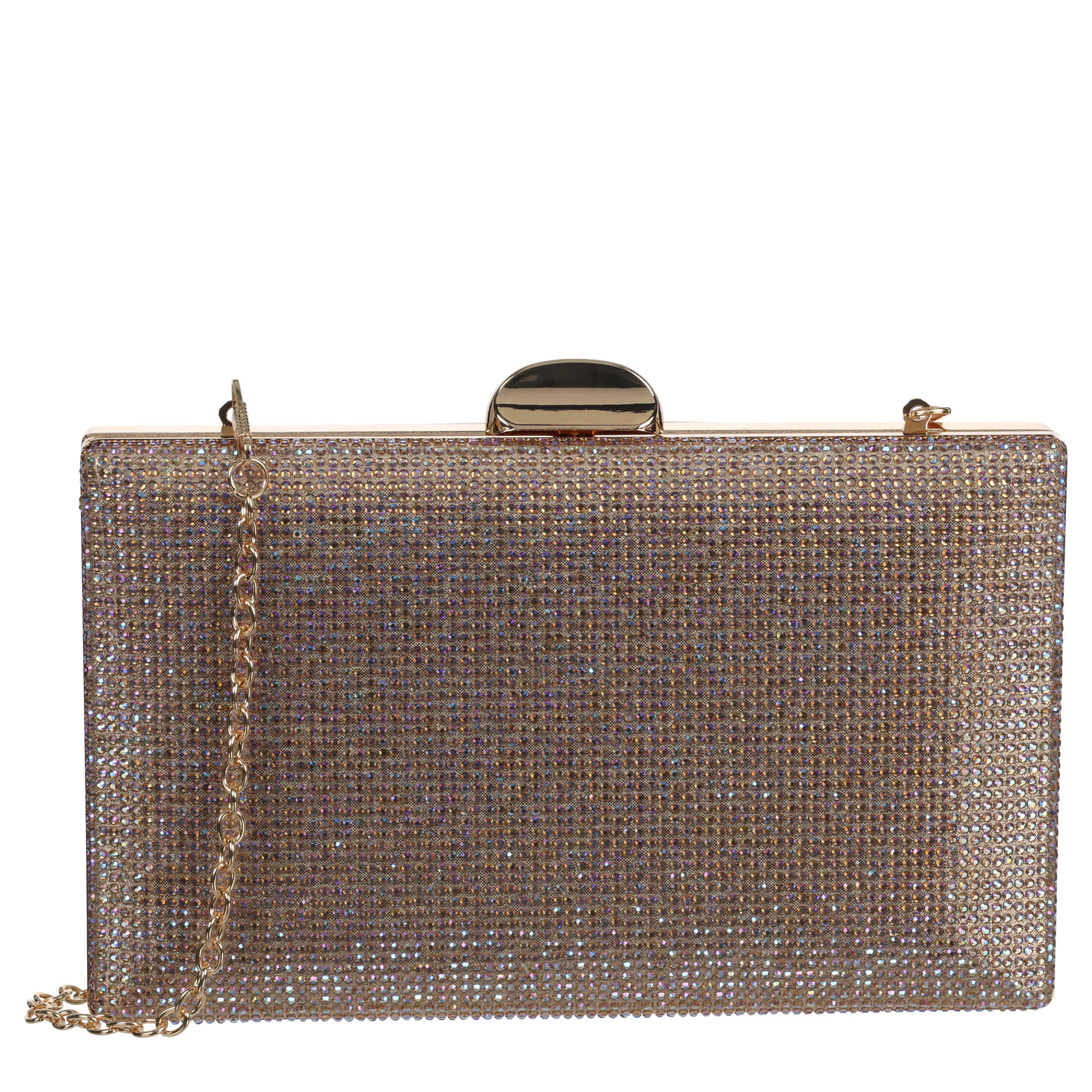 D`MARGEAUX-WOMENS EVENING BAG-CHAMPAGNE & MULTICOLOR