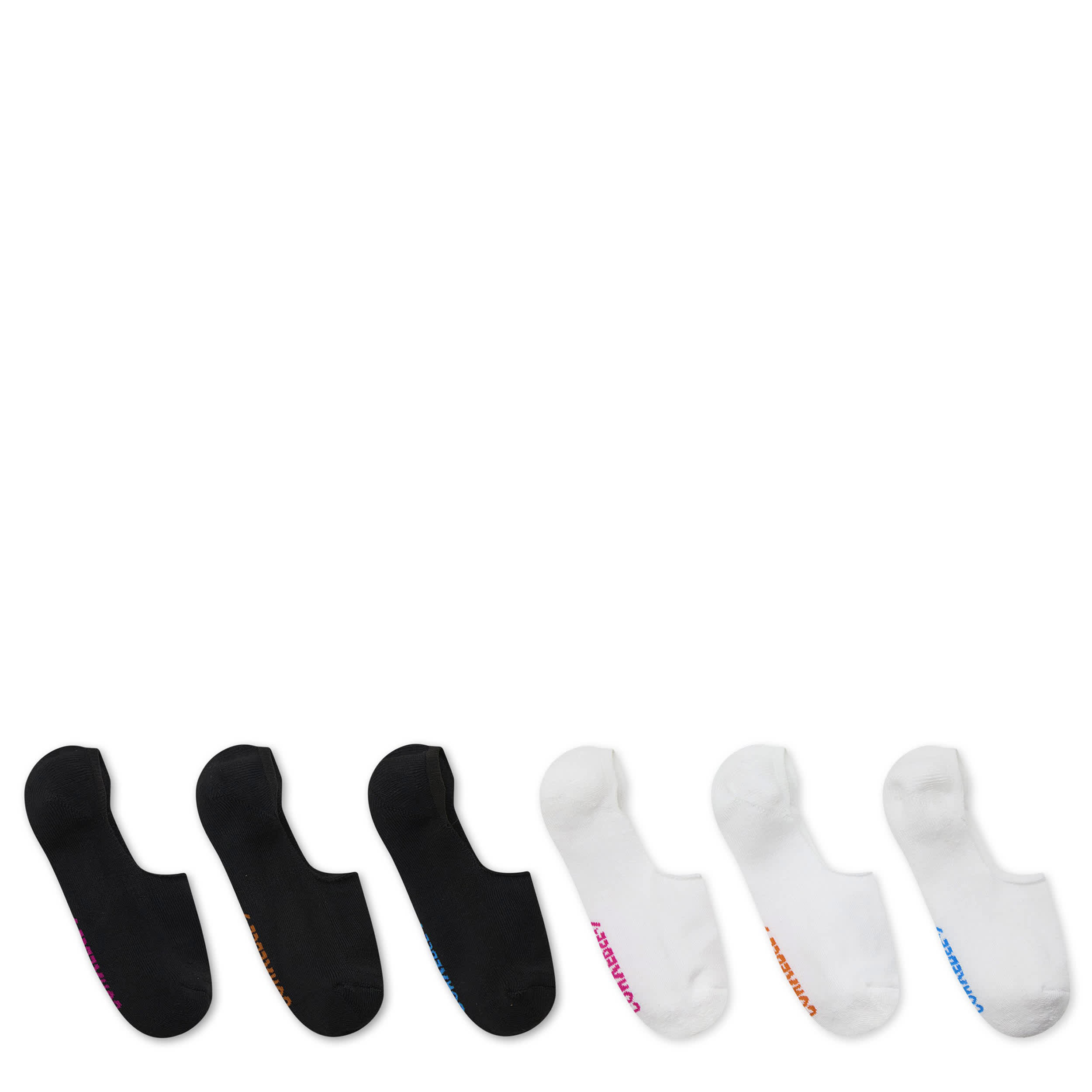 CONVERSE-WOMENS LINER SOCKS 6 PAIRS-ASSORTED & 
