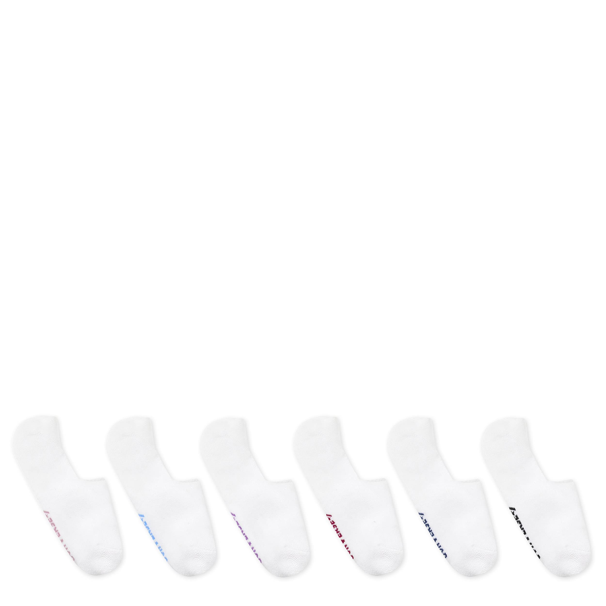CONVERSE-WOMENS LINER SOCKS 6 PAIRS-WHITE & 