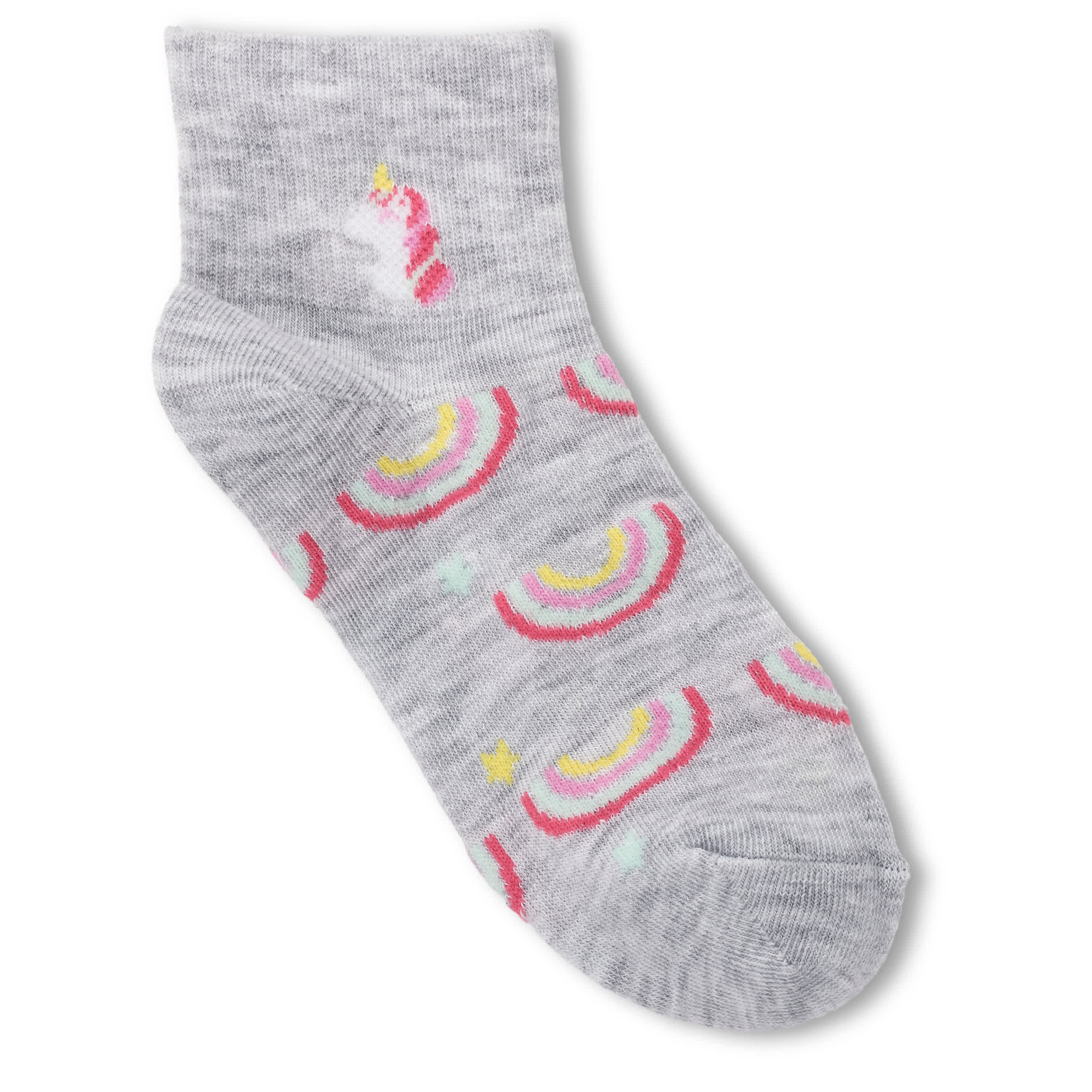 SOF SOLE-GIRLS SMALL NO SHOW SOCKS 6 PAIRS-ASSORTED & 