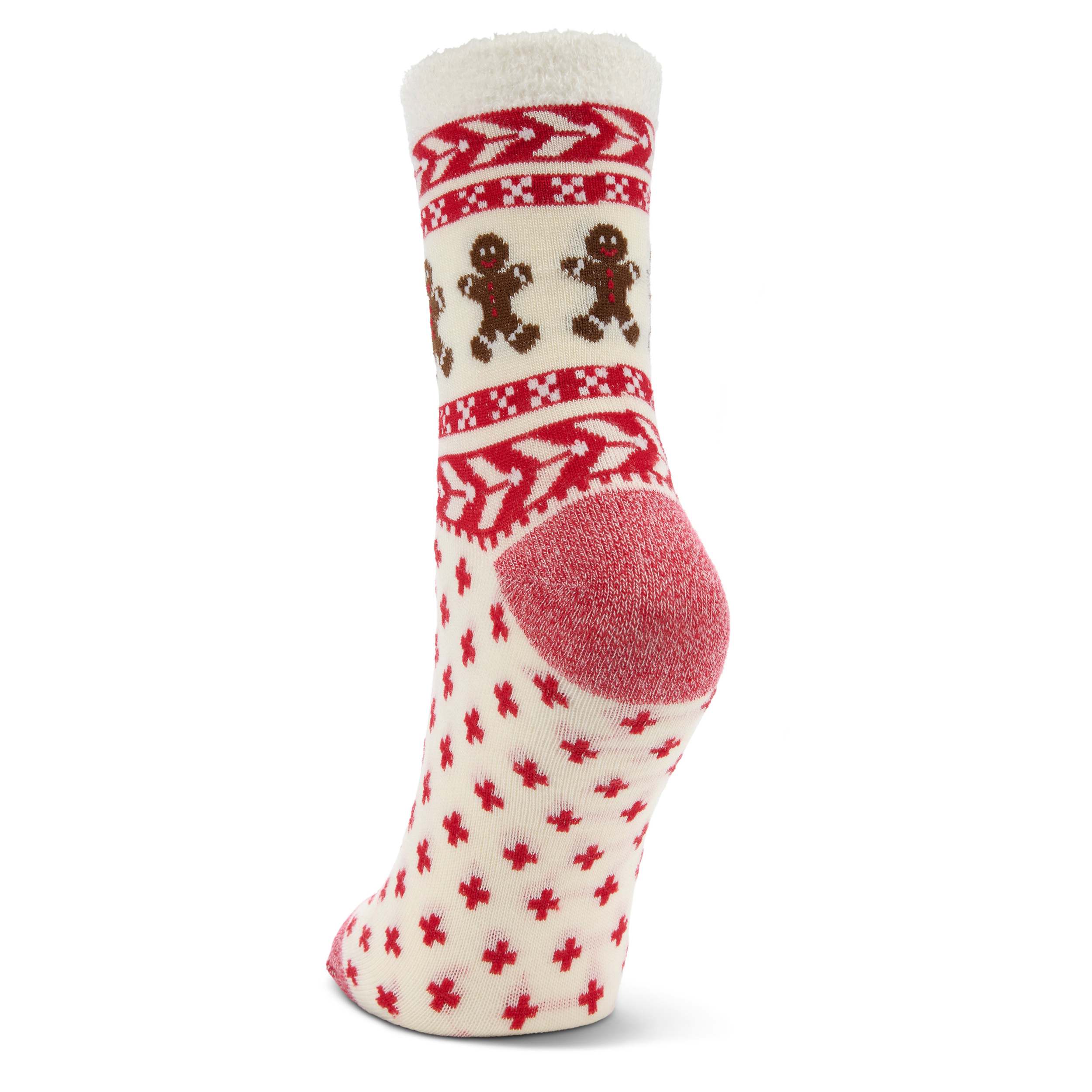 FIRESIDE-WOMENS GINGERBREAD CREW SLIPPER SOCK 1 PAIR-ASSORTED & 