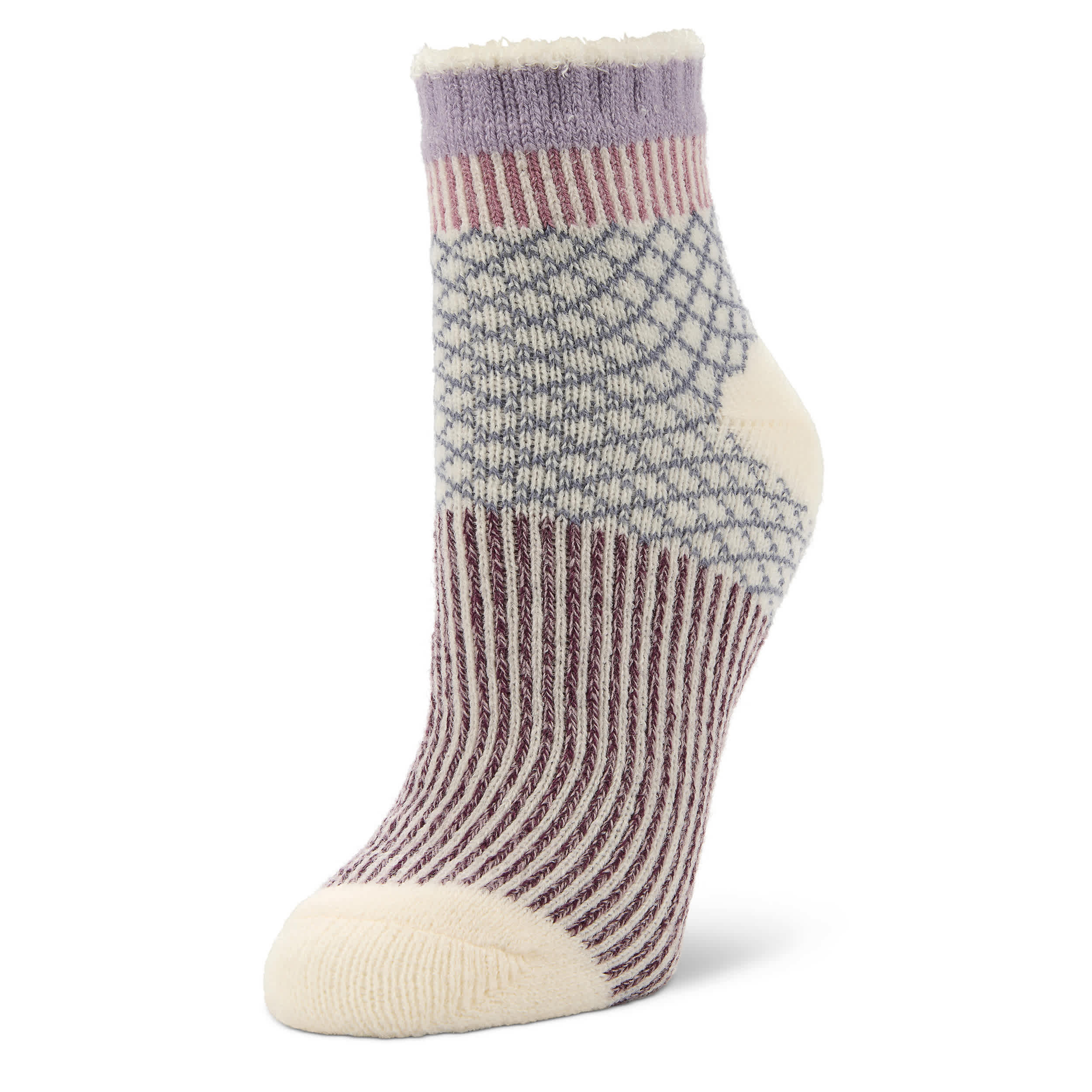 FIRESIDE-WOMENS PATTERN BLOCK SLIPPER SOCK 1 PAIR-ASSORTED & 