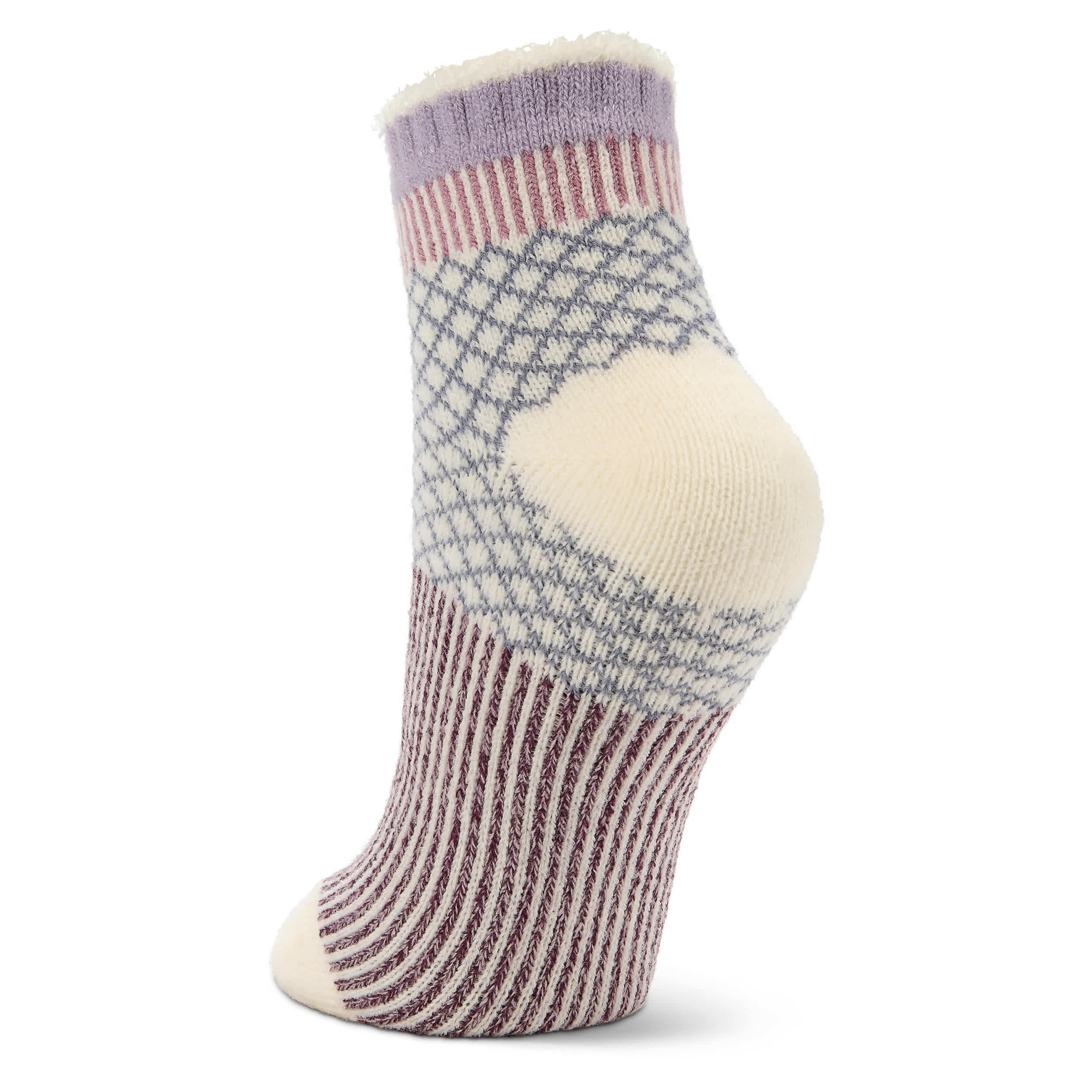 FIRESIDE-WOMENS PATTERN BLOCK SLIPPER SOCK 1 PAIR-ASSORTED & 