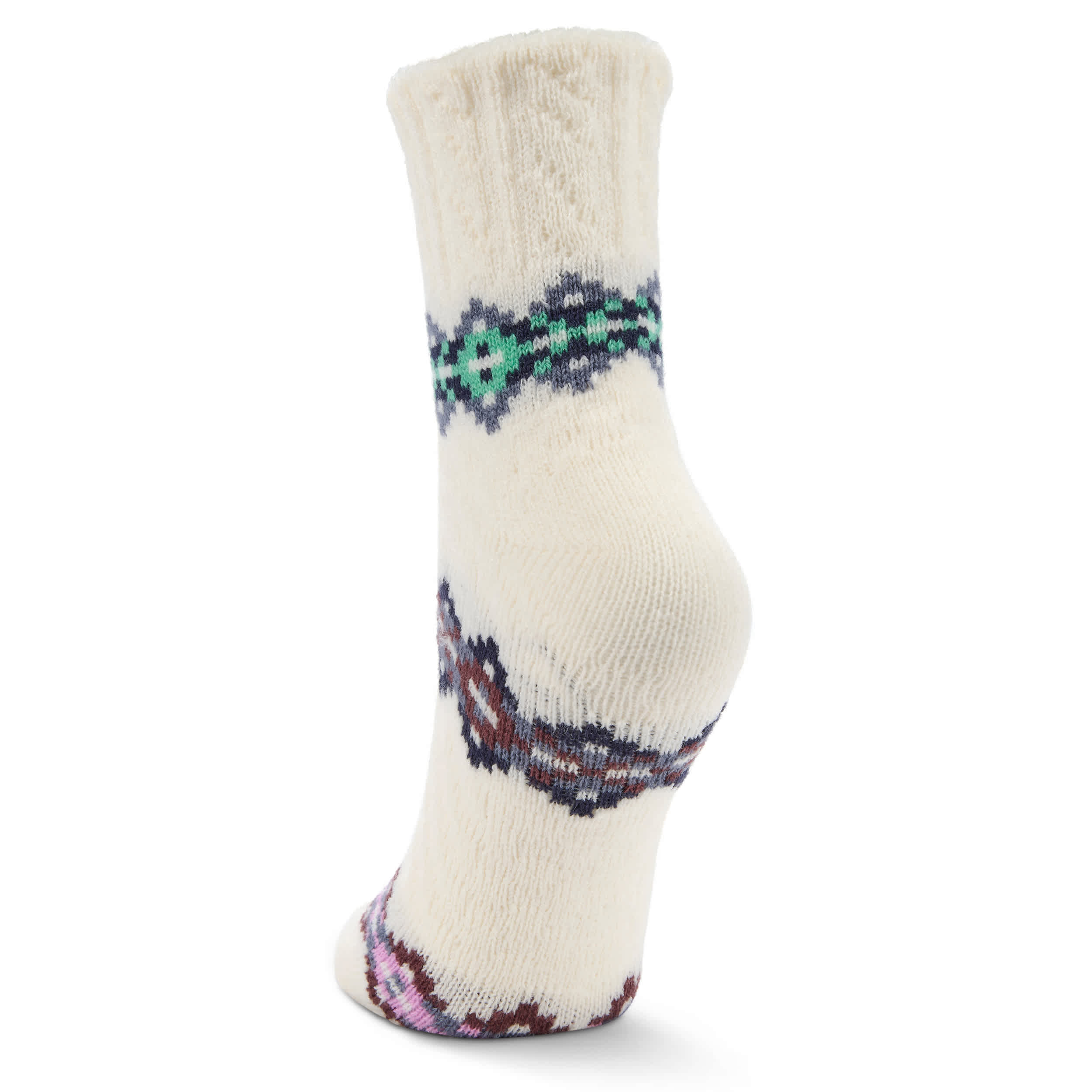 FIRESIDE-WOMENS TEXTURED PATTERN CREW SLIPPER SOCK 1 PAIR-ASSORTED & 