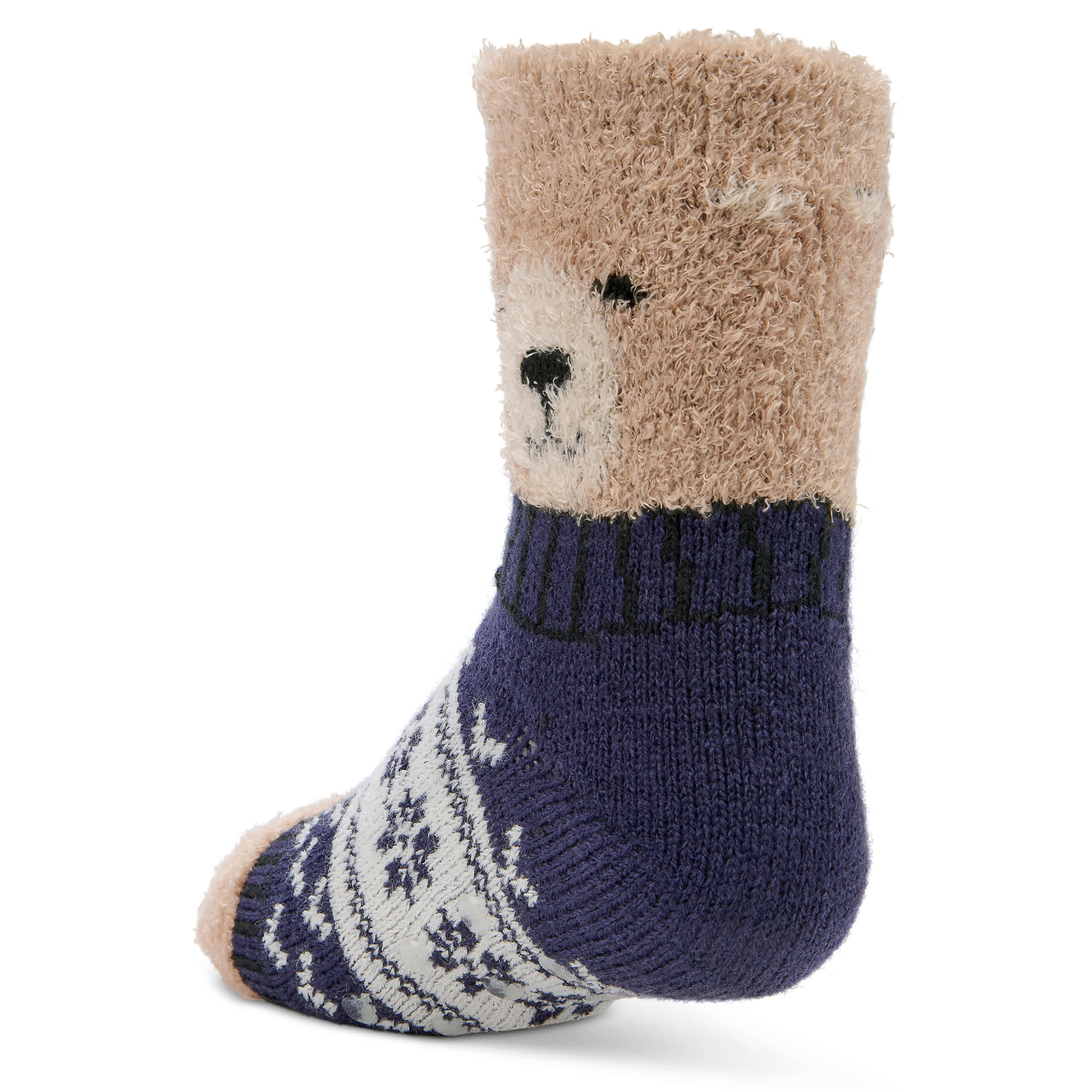 FIRESIDE-BOYS WINTER BEAR SLIPPER SOCK 1 PAIR-ASSORTED & 