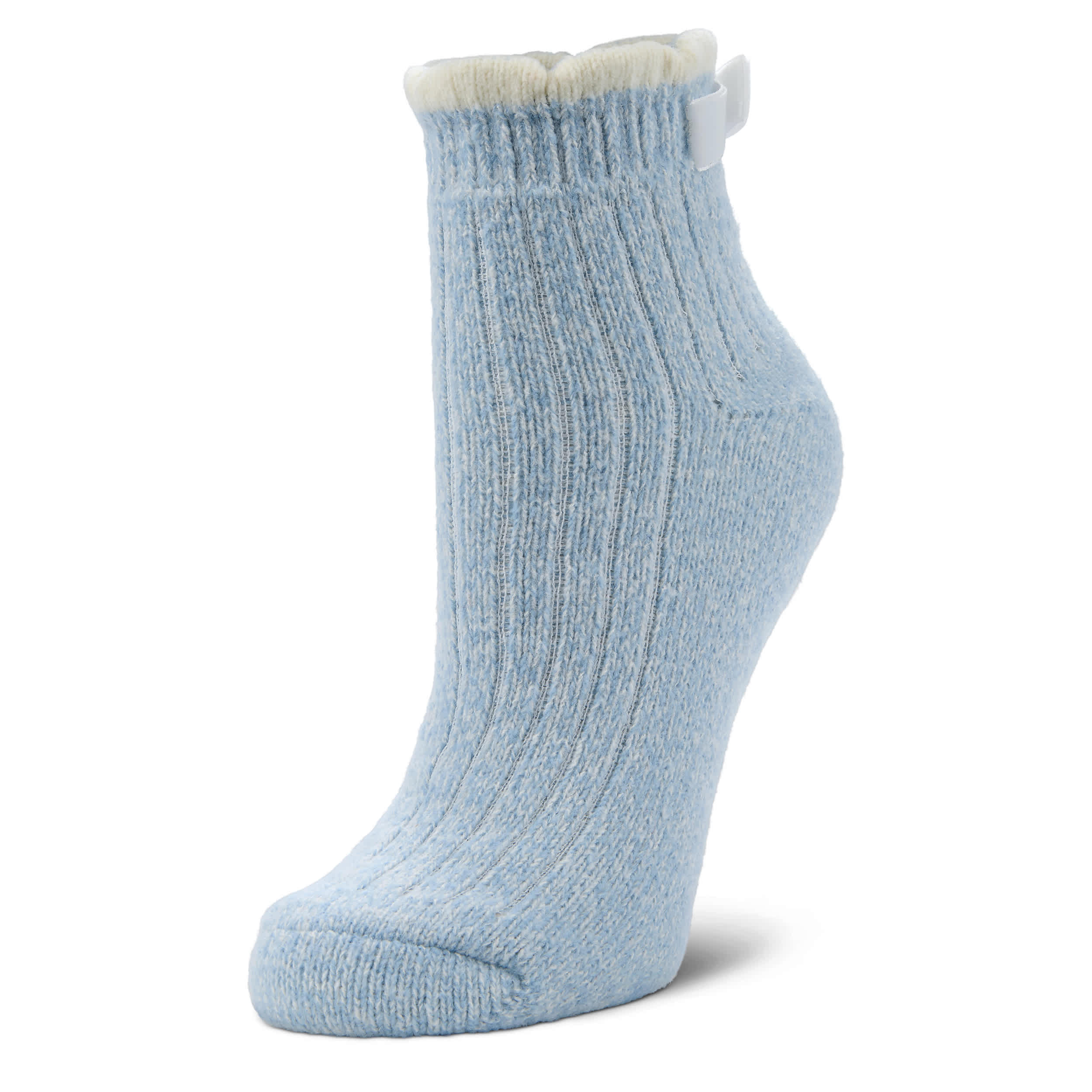 FIRESIDE-WOMENS WRAPPED UP BOW CREW SLIPPER SOCK 1 PAIR-ASSORTED & 
