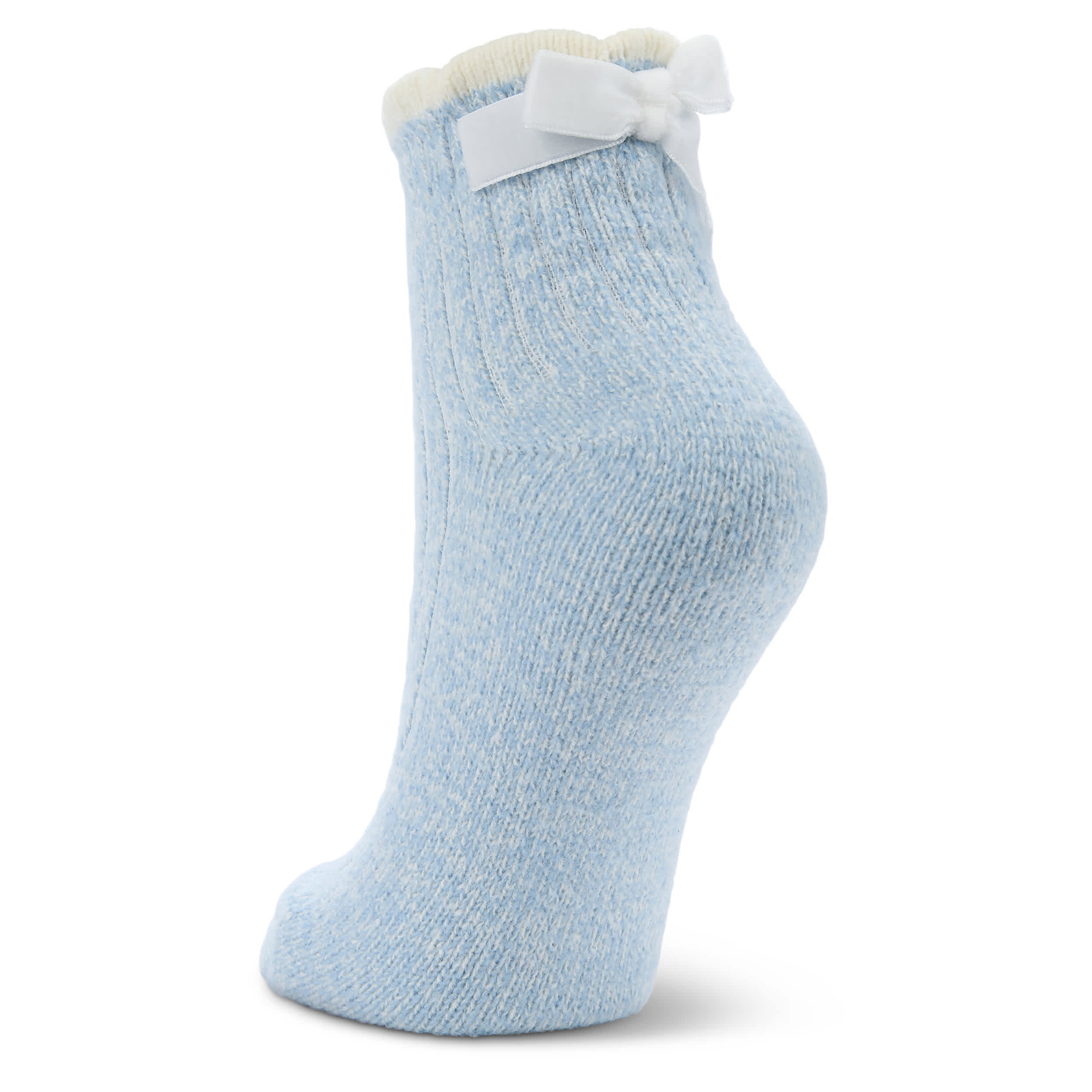FIRESIDE-WOMENS WRAPPED UP BOW CREW SLIPPER SOCK 1 PAIR-ASSORTED & 