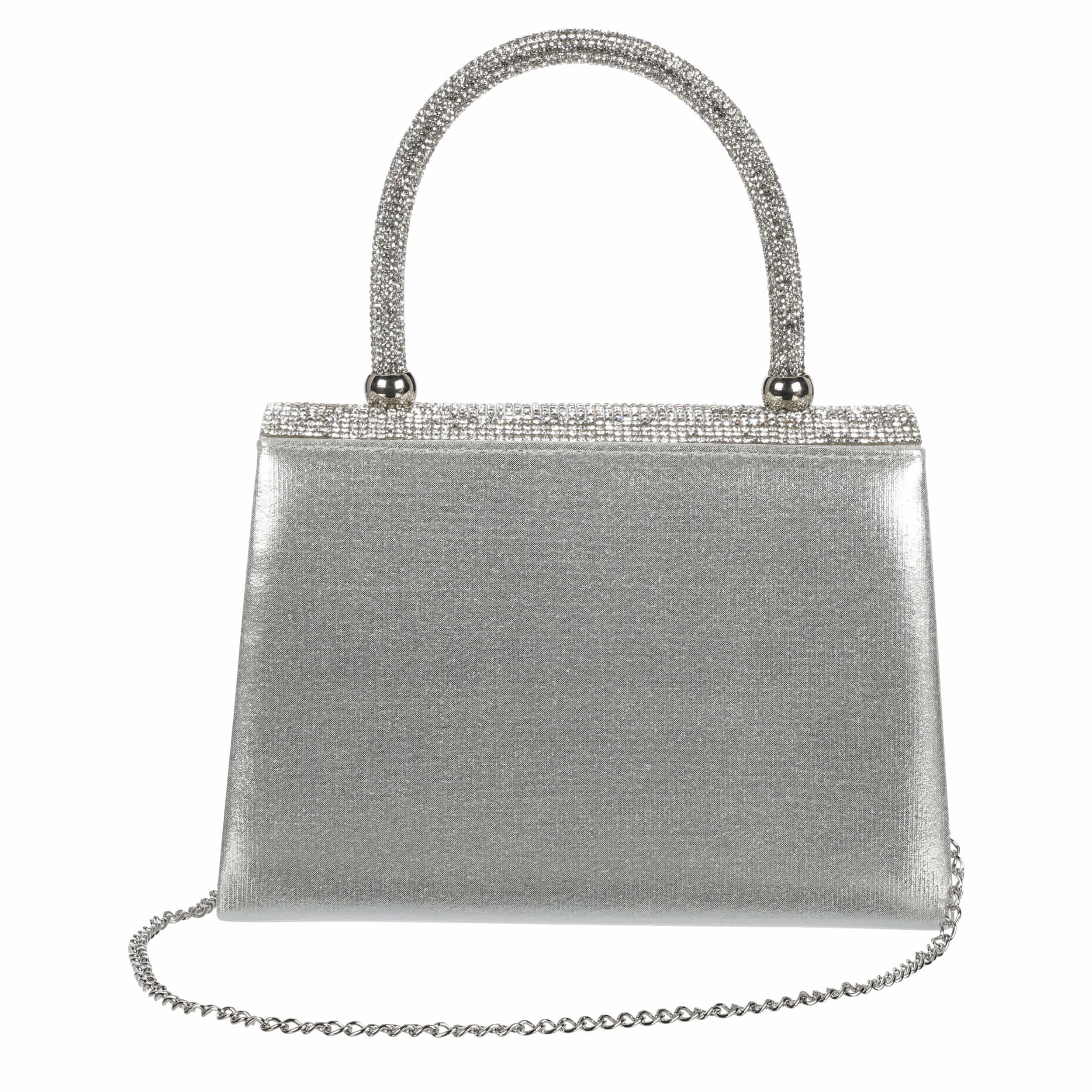 D`MARGEAUX-UNISEX CLUTCH HANDBAG-SILVER & 