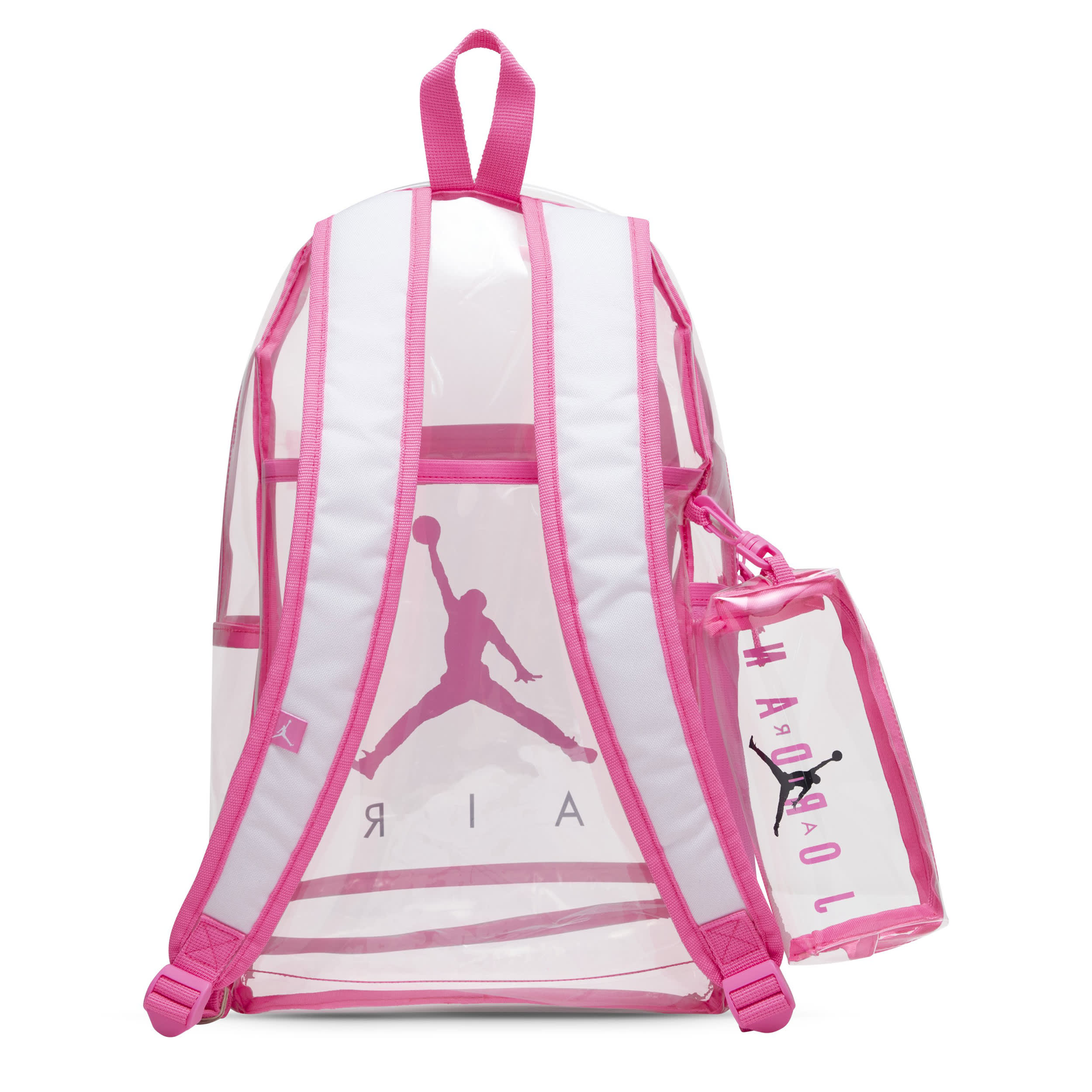 JORDAN-UNISEX CLEAR BACKPACK-CLEAR & PINK