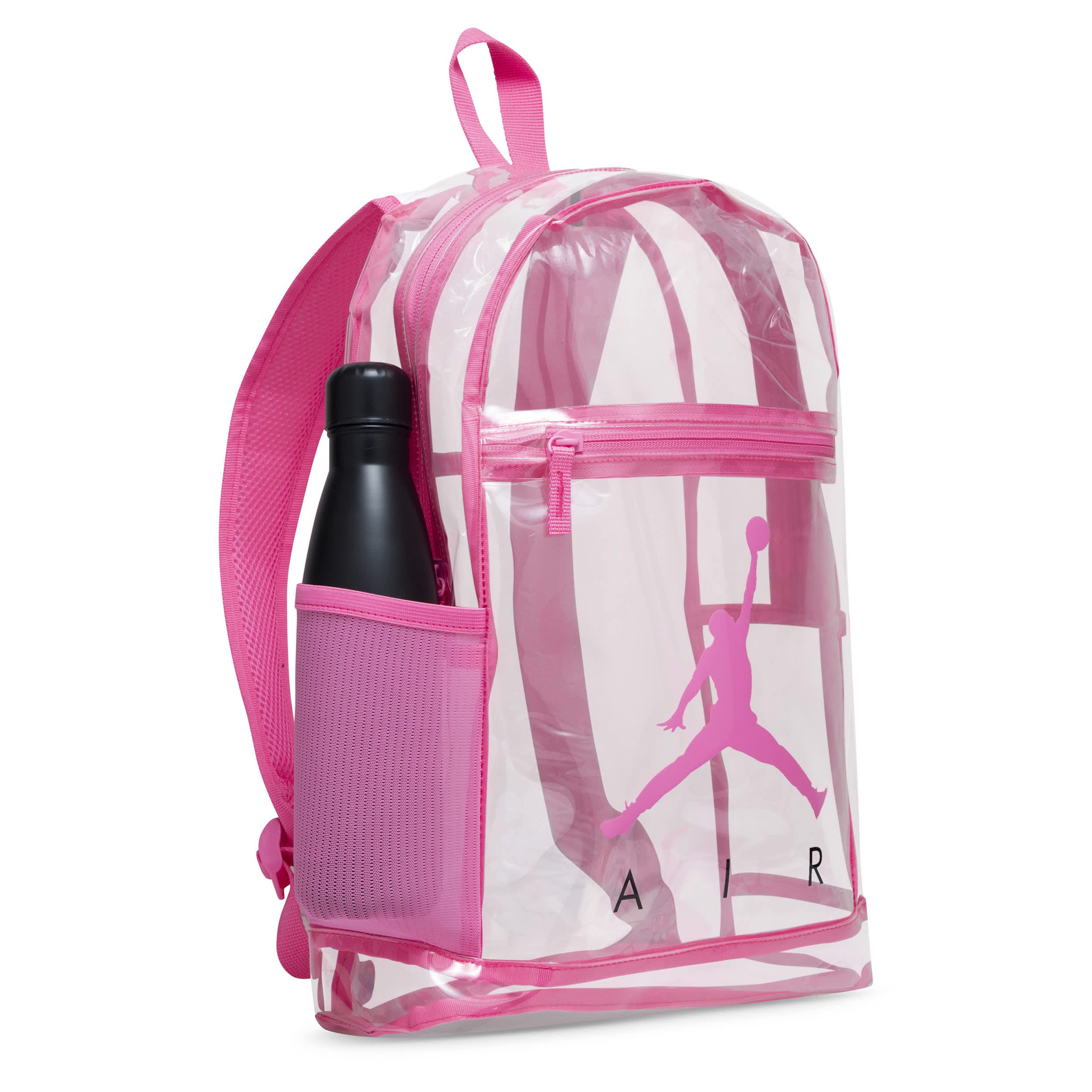 JORDAN-UNISEX CLEAR BACKPACK-CLEAR & PINK