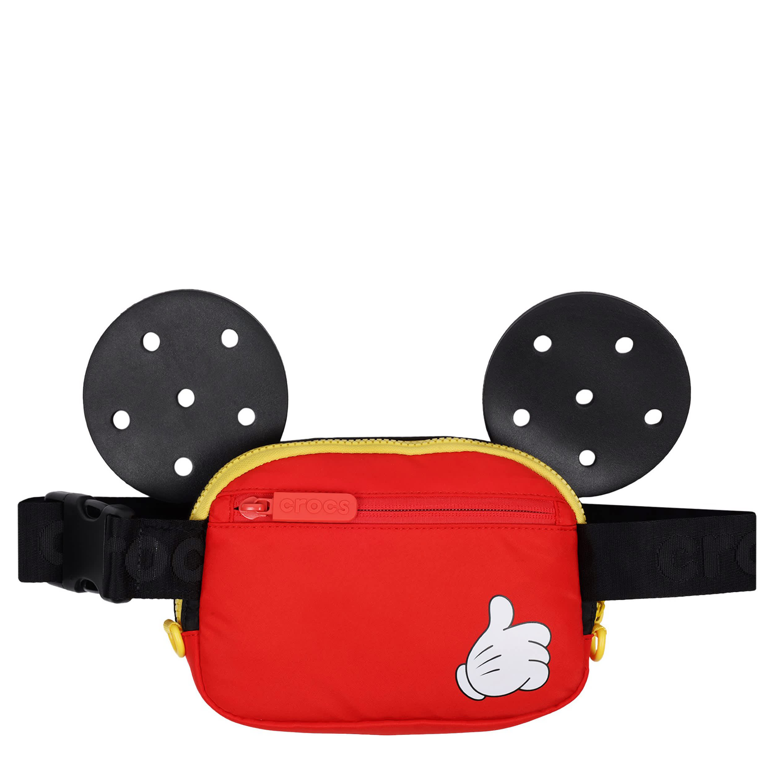 CROCS-UNISEX MICKEY MOUSE WAIST PACK-RED & BLACK
