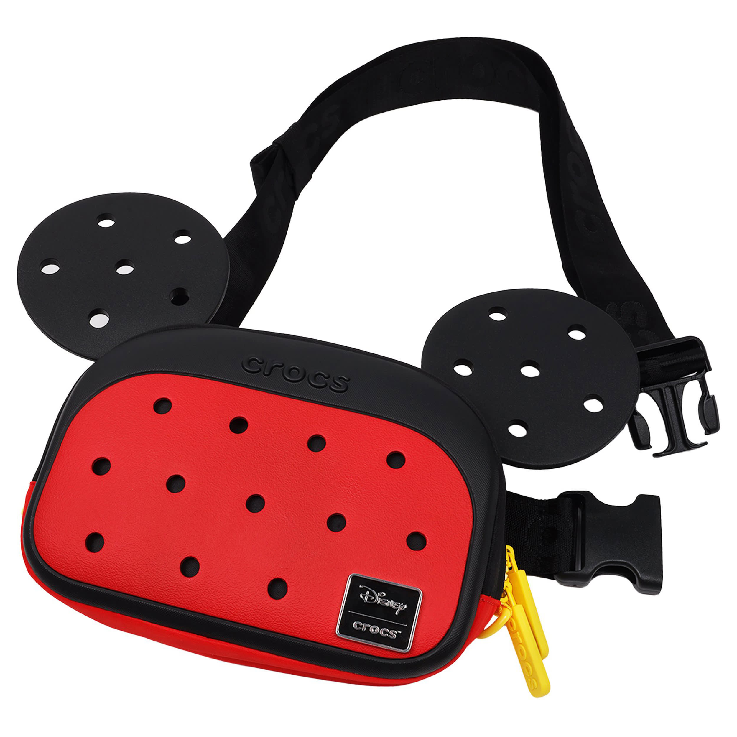 CROCS-UNISEX MICKEY MOUSE WAIST PACK-RED & BLACK
