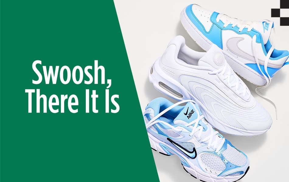 Nike V5 RNR Women's Sneaker - White/Pale Blue, Nike Court Borough Low Recraft Big Kid Boys' Sneaker - White/Blue, Nike Air Max Fire Men's Sneaker - White