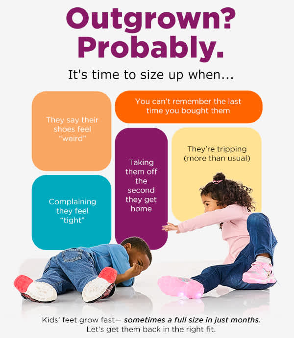 Measure their Feet and learn more about sizing…			