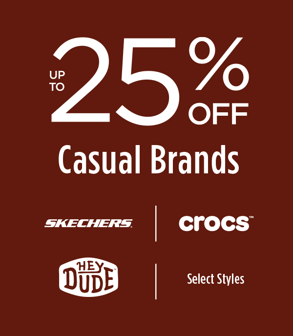 Casual Sale - Up To 25% Off