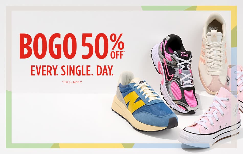 BOGO 50% Off* Every. Single. Day. *Excl. Apply.