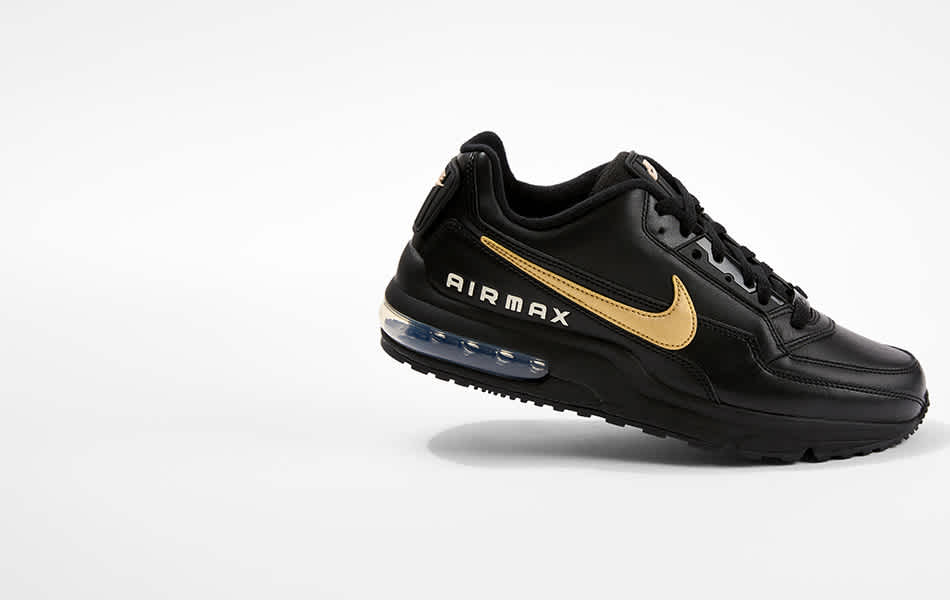 Hero shot of the black Nike Air Max sneaker on a white background.