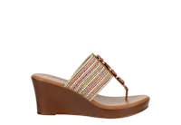 WOMENS MAHOGANY WEDGE SANDAL