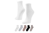 WOMENS PIQUE QUARTER SOCKS 5 PAIRS