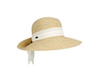 UNISEX PAPERBRAID HAT WITH CHIFFON SCARF